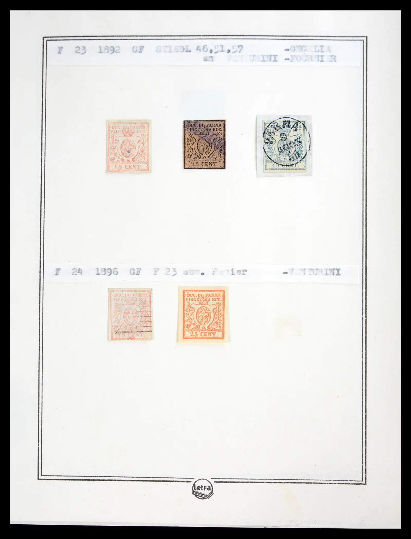 41081 0052 - Stamp collection 41081 Parma reference collection 1852-1859.