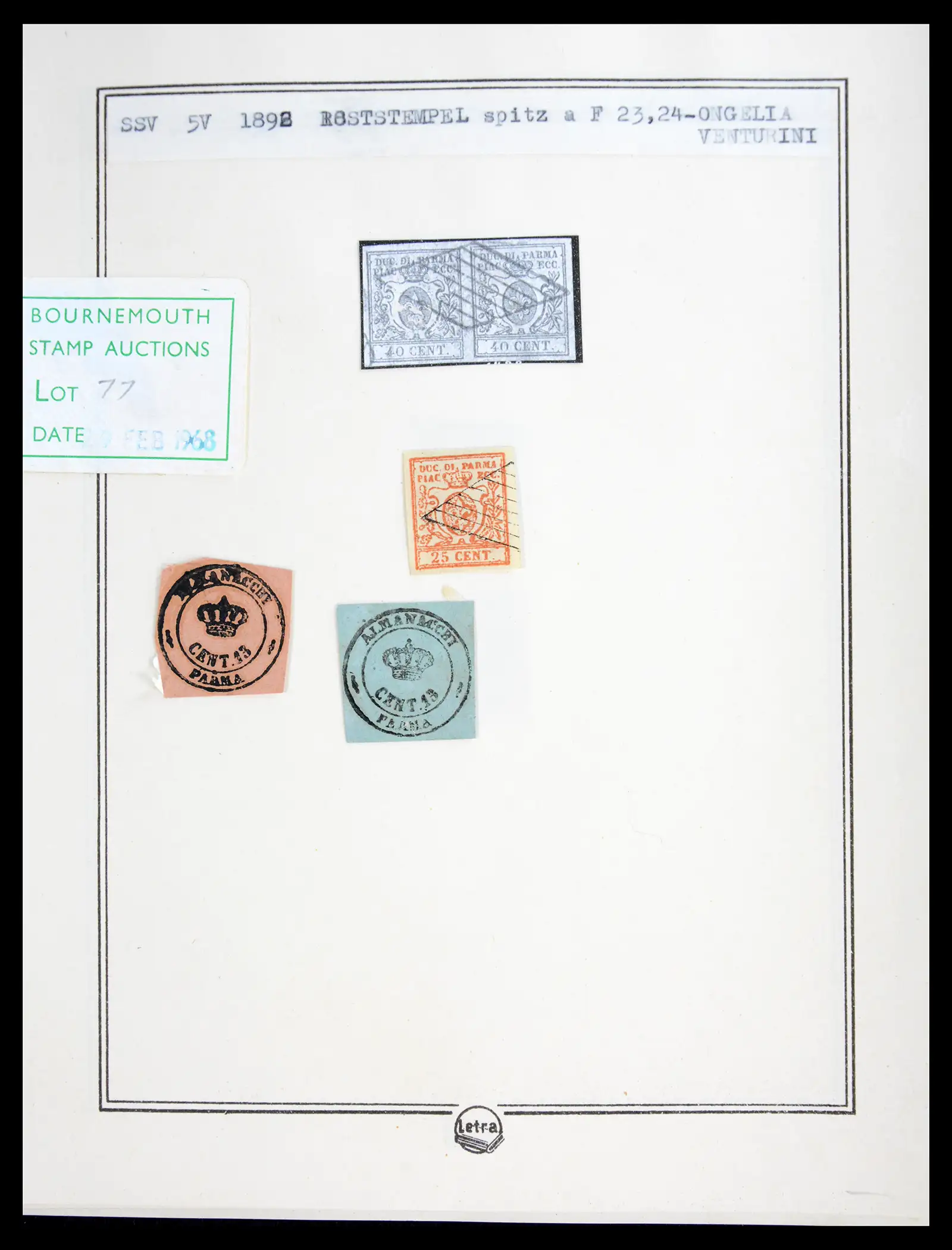 41081 0054 - Stamp collection 41081 Parma reference collection 1852-1859.