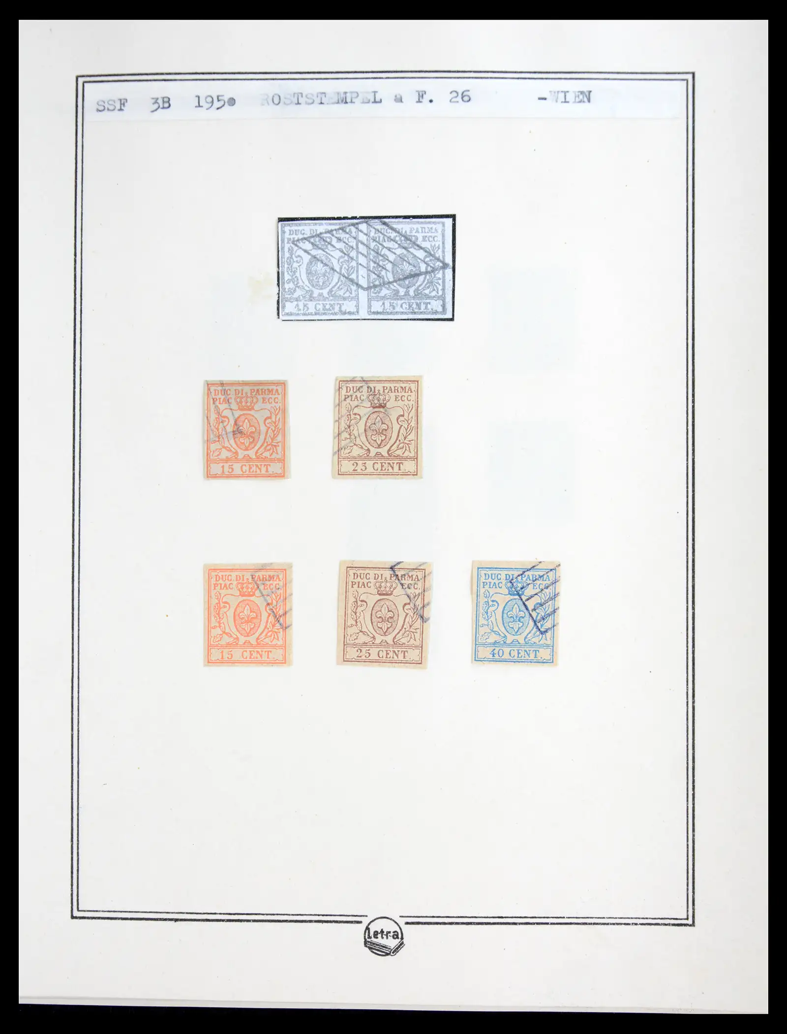 41081 0058 - Stamp collection 41081 Parma reference collection 1852-1859.