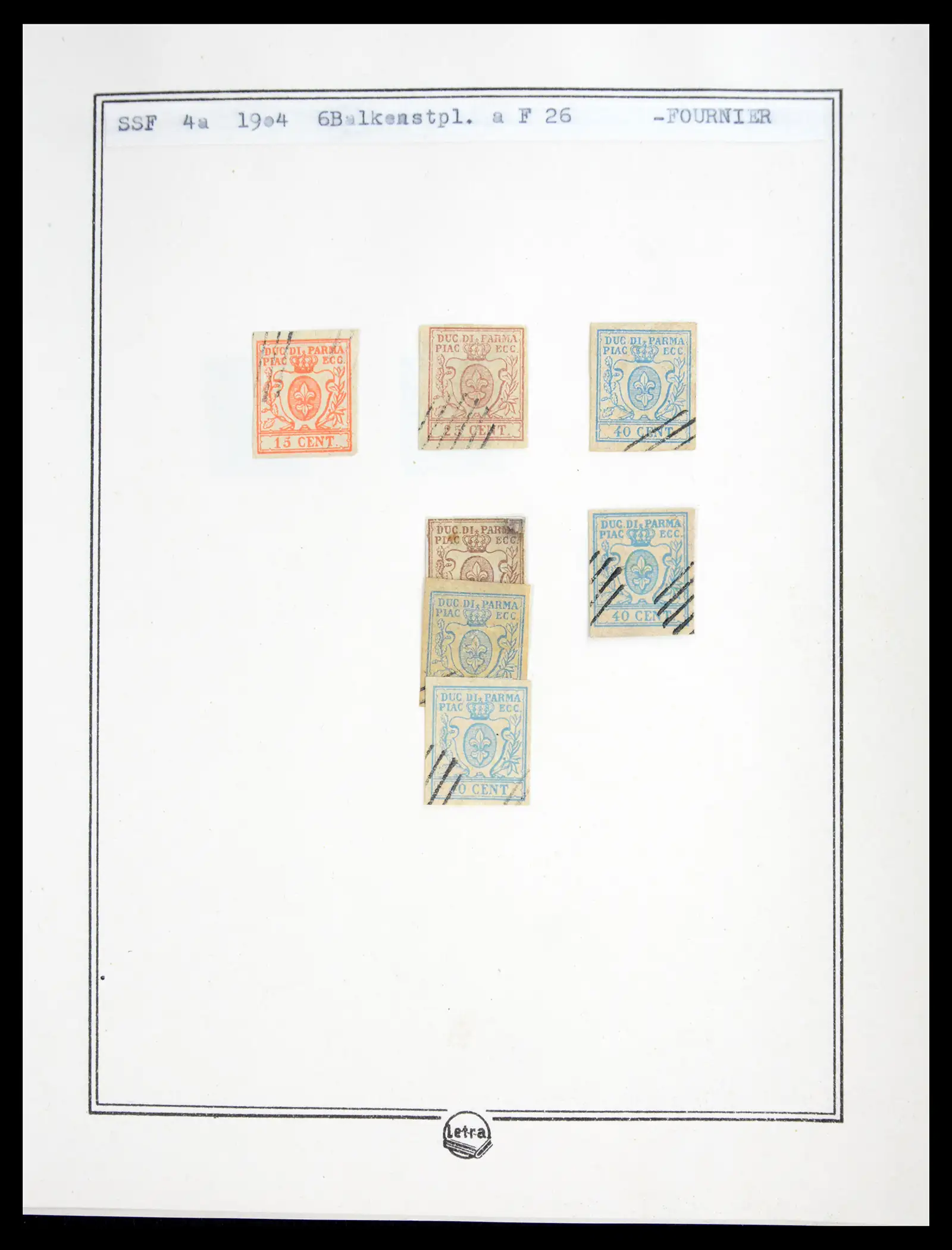 41081 0059 - Stamp collection 41081 Parma reference collection 1852-1859.