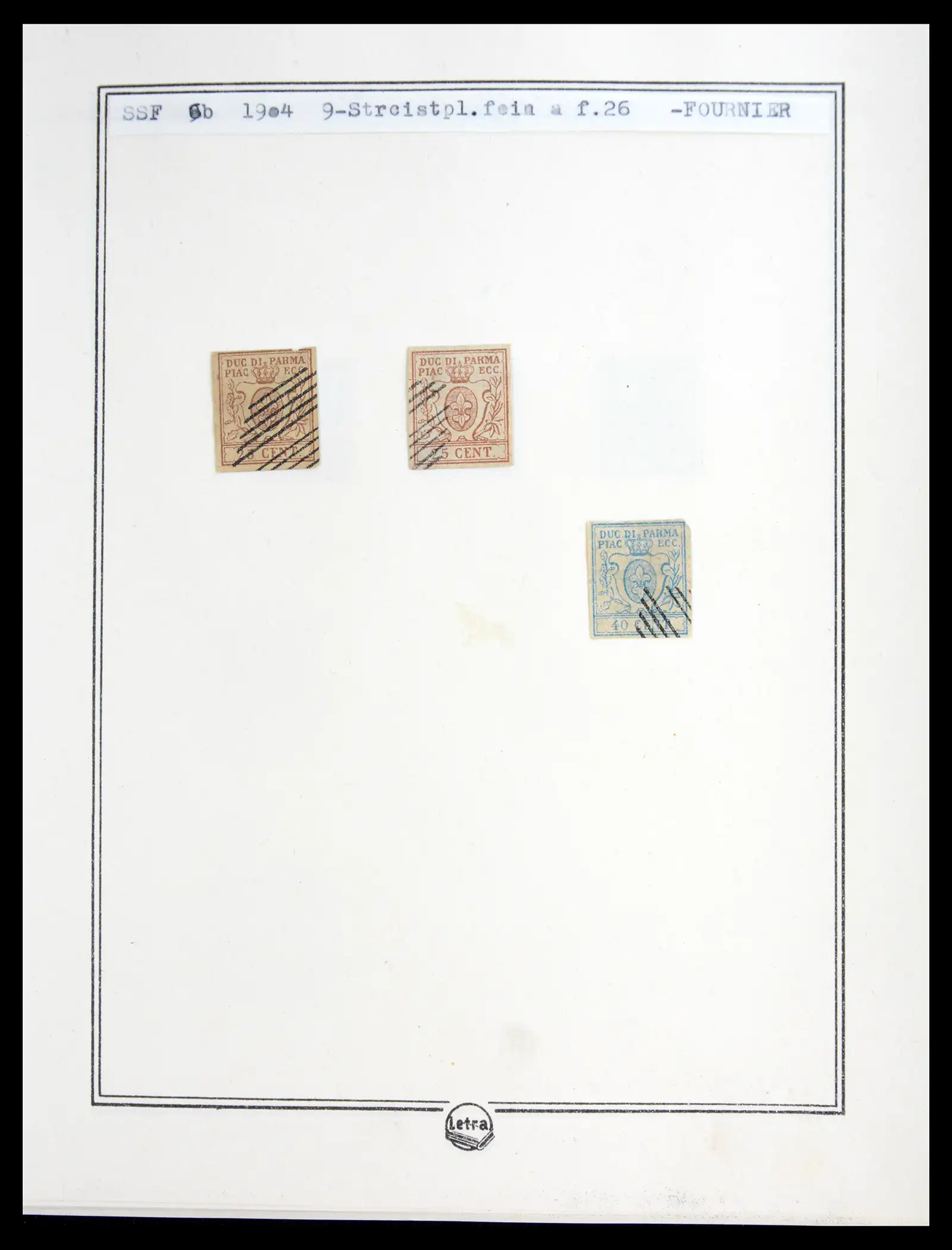 41081 0060 - Stamp collection 41081 Parma reference collection 1852-1859.