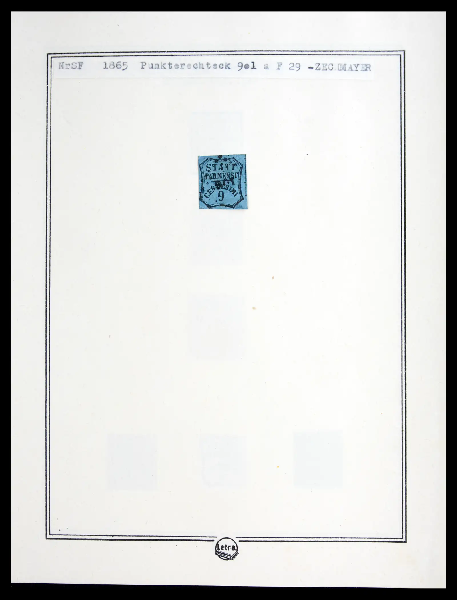 41081 0067 - Stamp collection 41081 Parma reference collection 1852-1859.