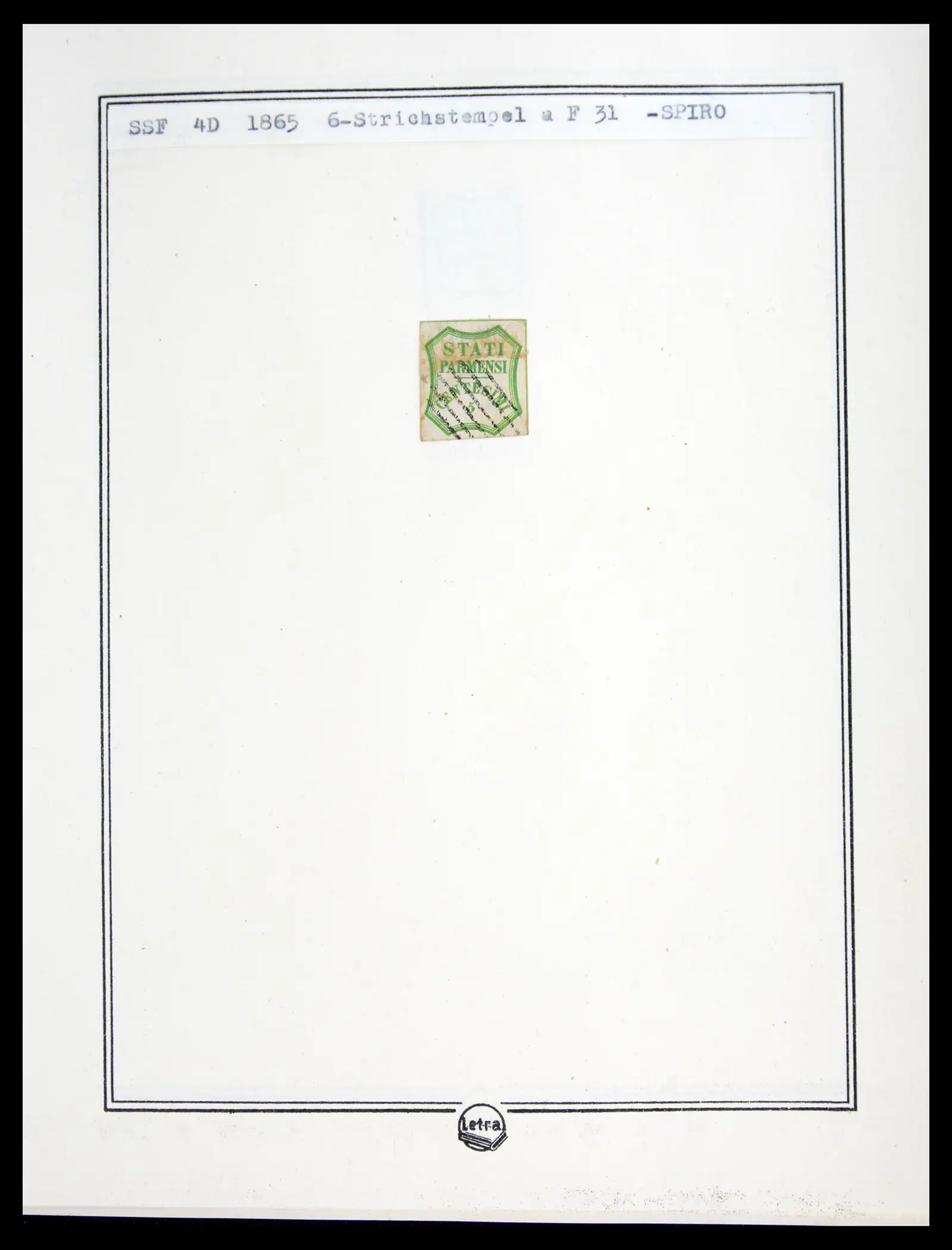 41081 0072 - Stamp collection 41081 Parma reference collection 1852-1859.