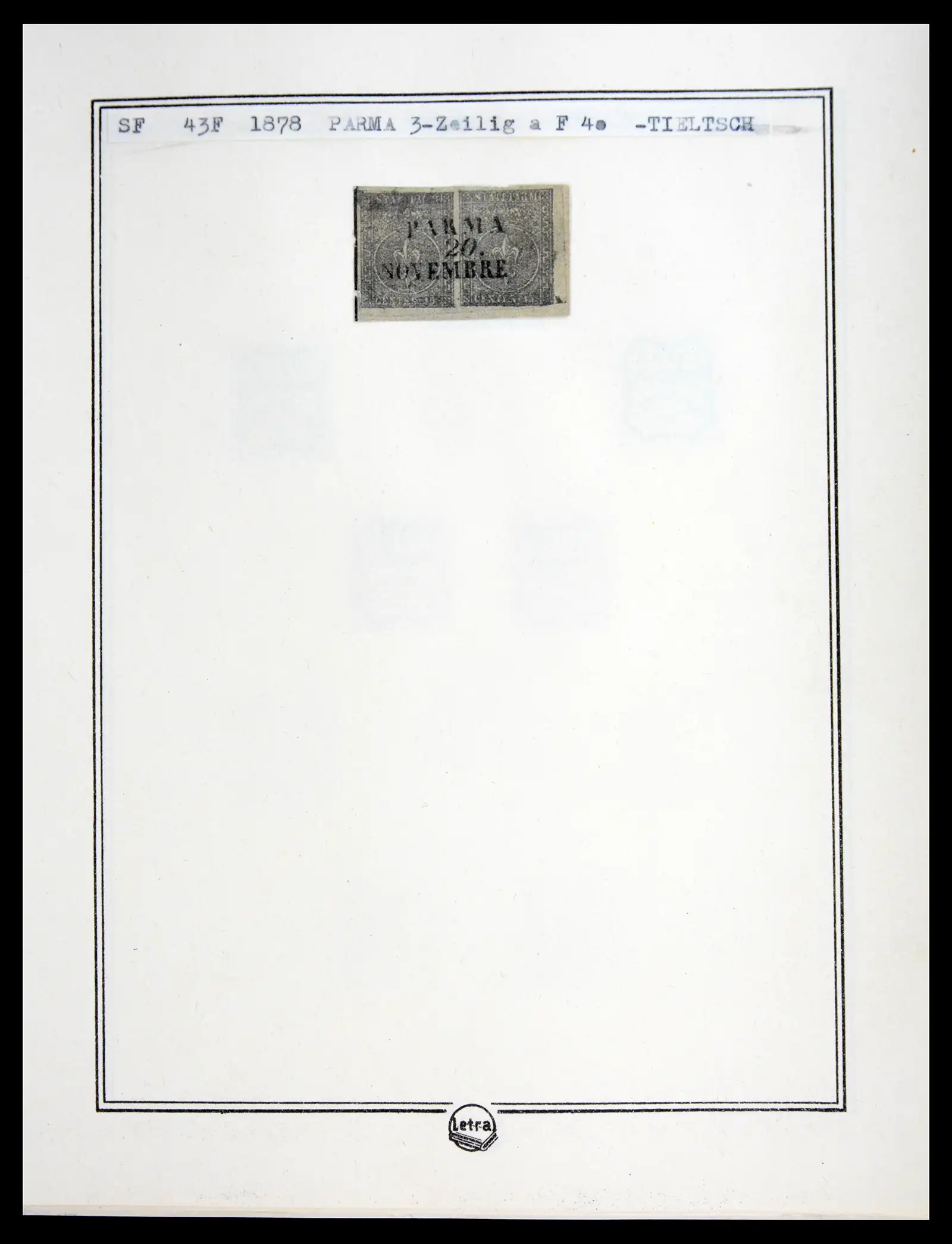 41081 0083 - Stamp collection 41081 Parma reference collection 1852-1859.