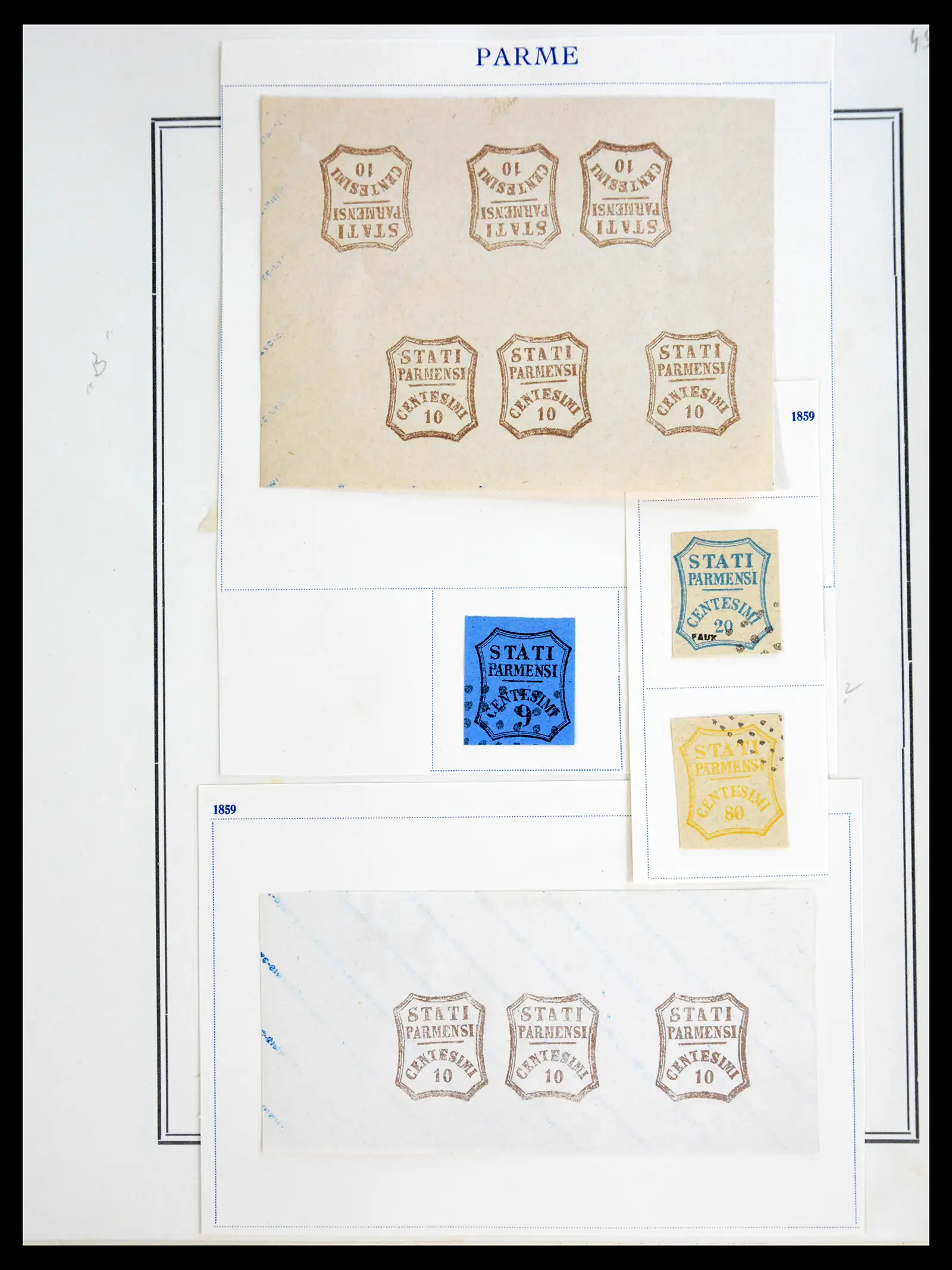 41081 0098 - Stamp collection 41081 Parma reference collection 1852-1859.