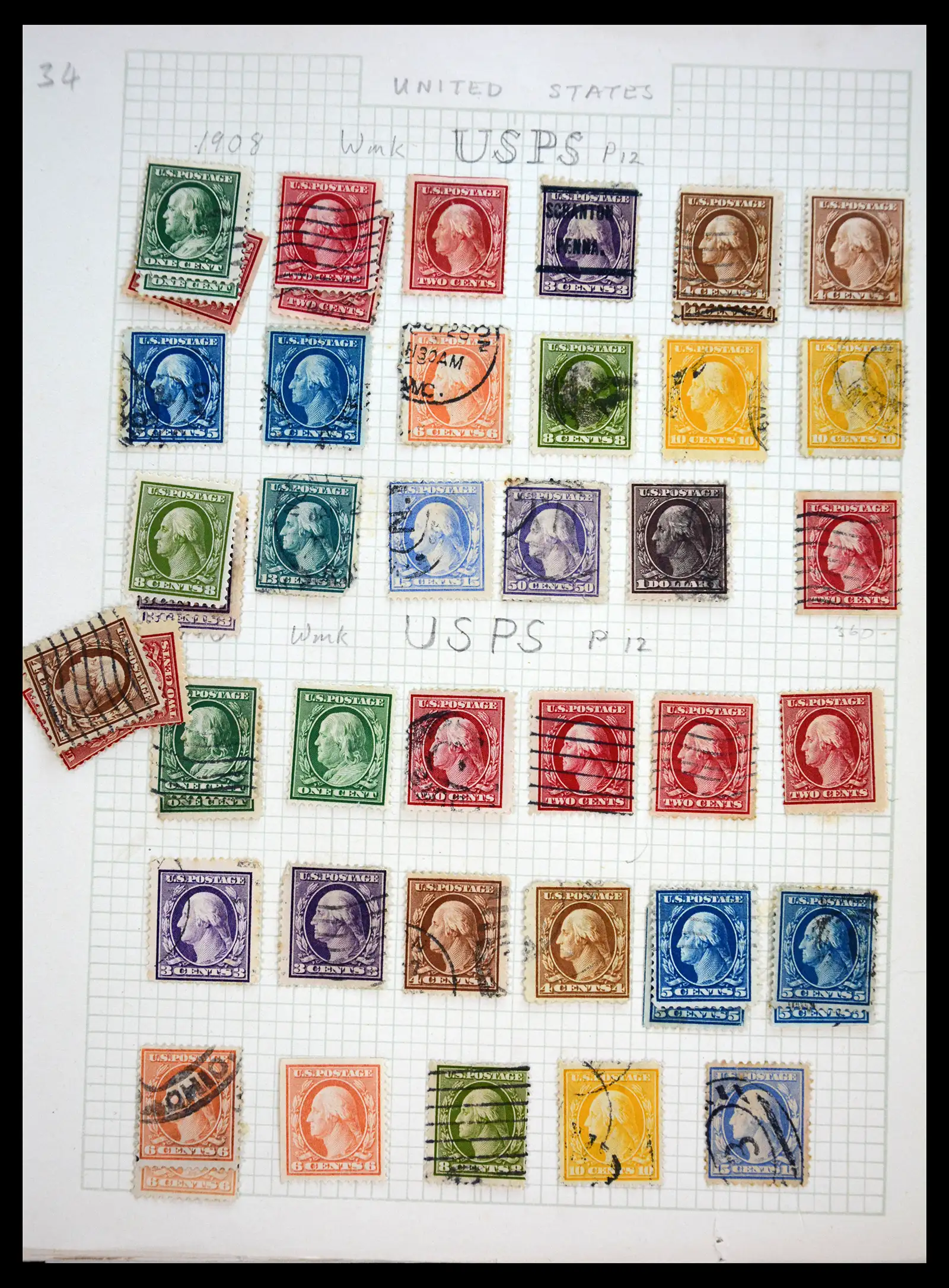 41083 0034 - Postzegelverzameling 41083 USA 1851-1926.