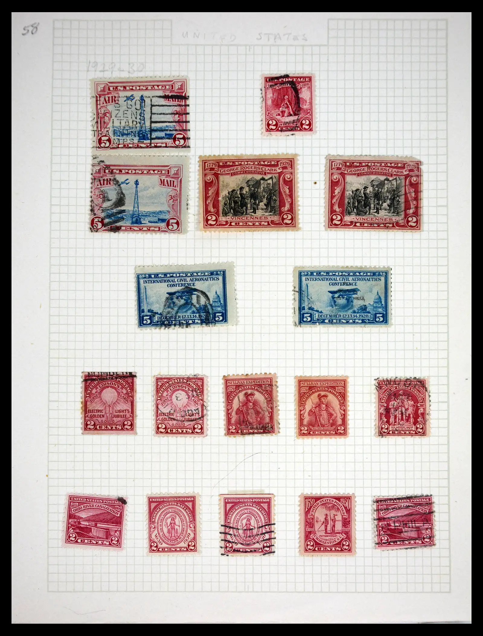 41083 0059 - Postzegelverzameling 41083 USA 1851-1926.