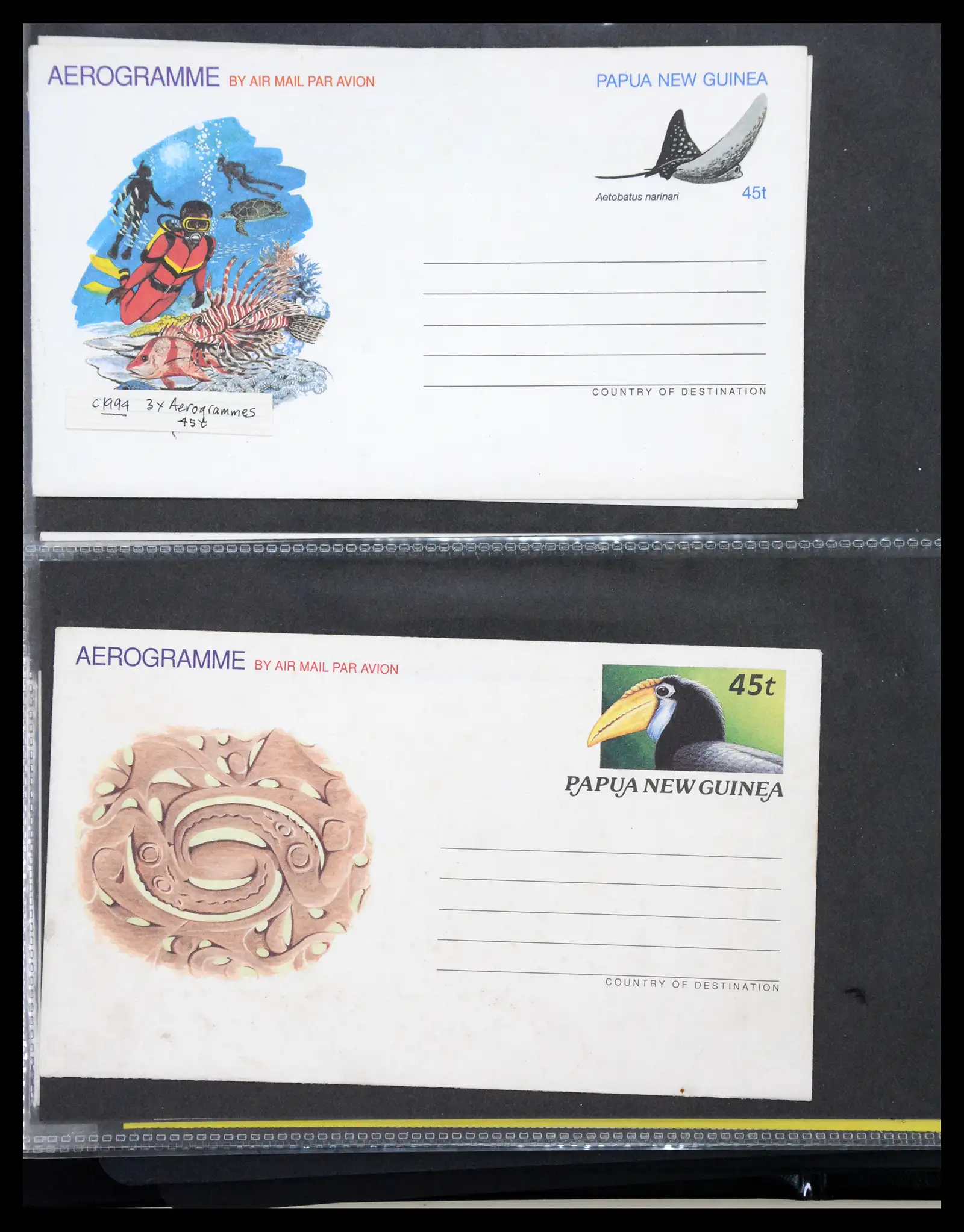 41086 0050 - Stamp collection 41086 Papua New Guinea emergency overprints 1993-1995.