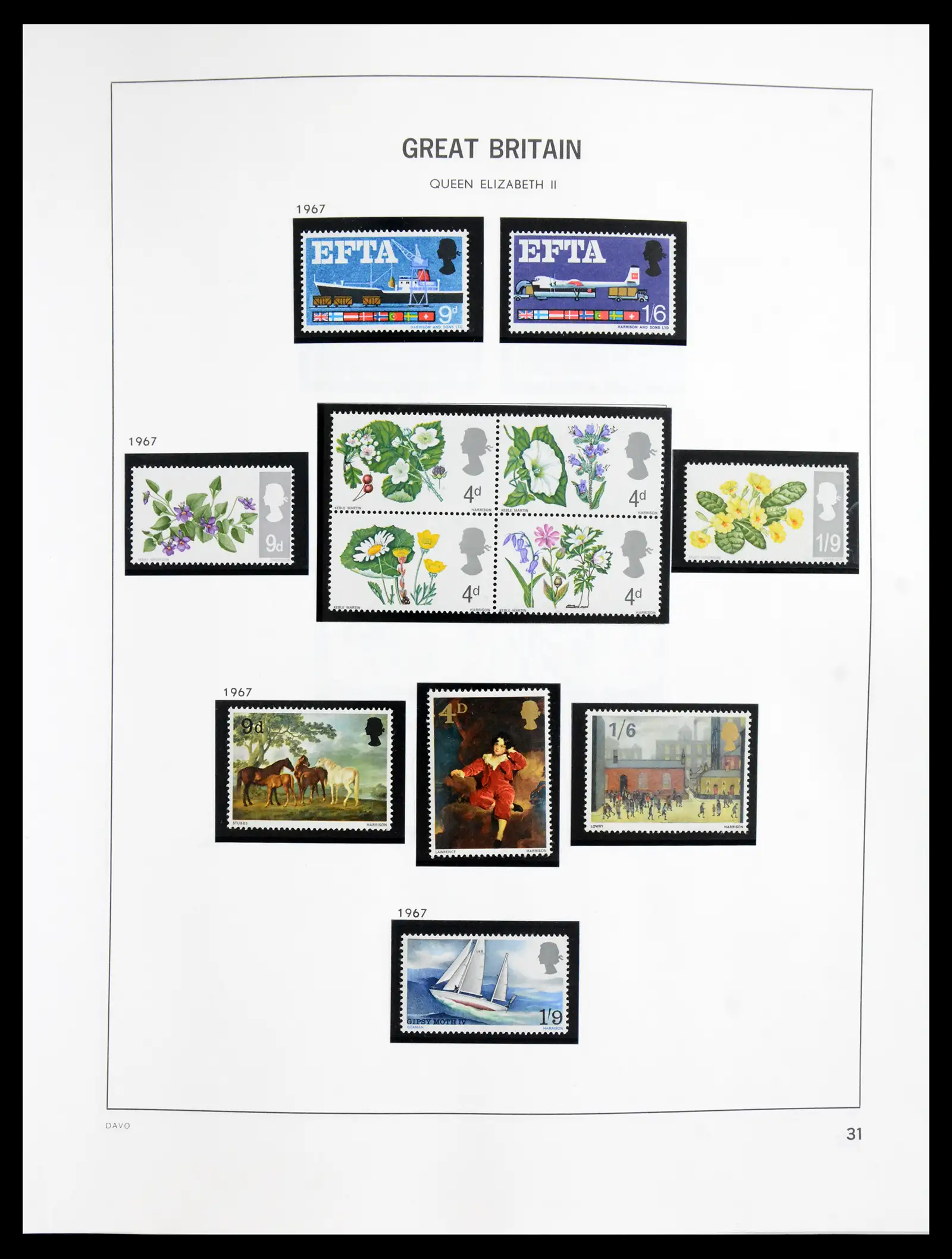 41088 0031 - Postzegelverzameling 41088 Engeland 1918-1996.