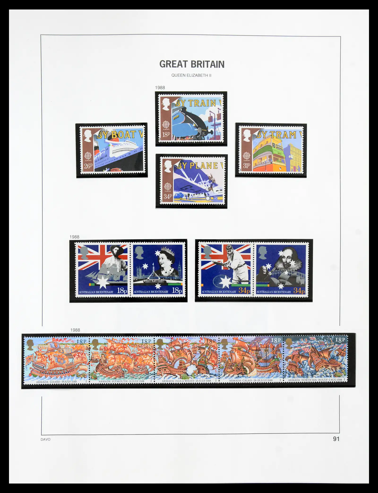 41088 0095 - Postzegelverzameling 41088 Engeland 1918-1996.