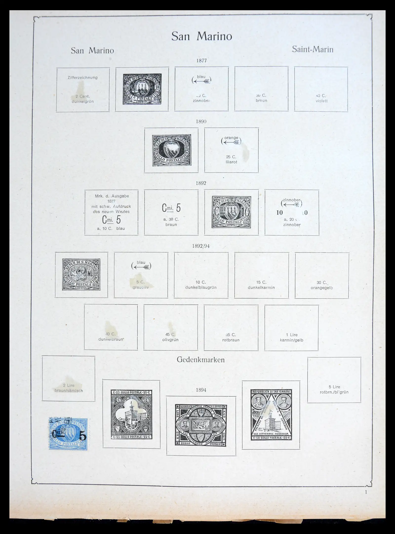 41091 0095 - Postzegelverzameling 41091 Europese landen klassieke collectie 1850-1935.