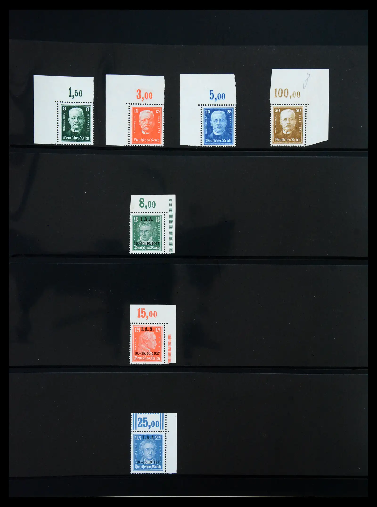 41100 0001 - Stamp collection 41100 Germany corner marginal stamps 1889-1945.