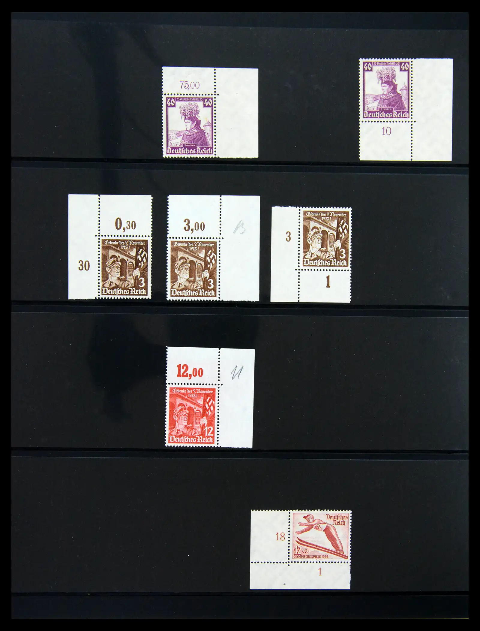 41100 0018 - Stamp collection 41100 Germany corner marginal stamps 1889-1945.
