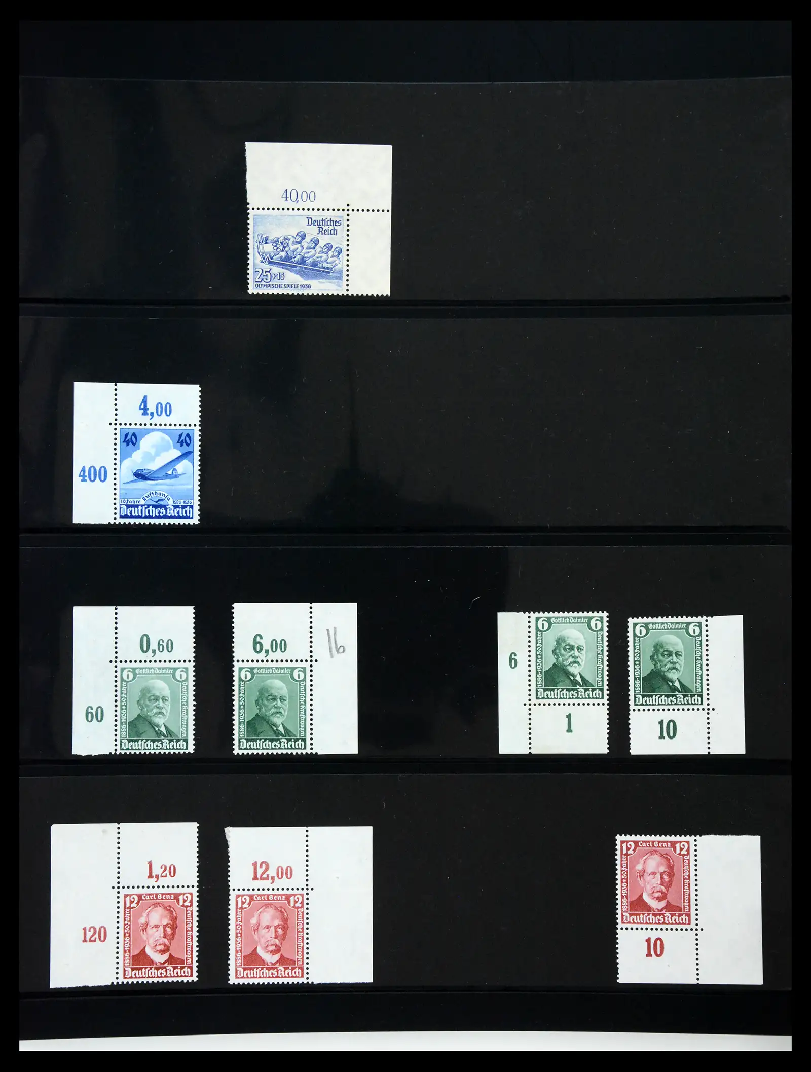 41100 0019 - Stamp collection 41100 Germany corner marginal stamps 1889-1945.