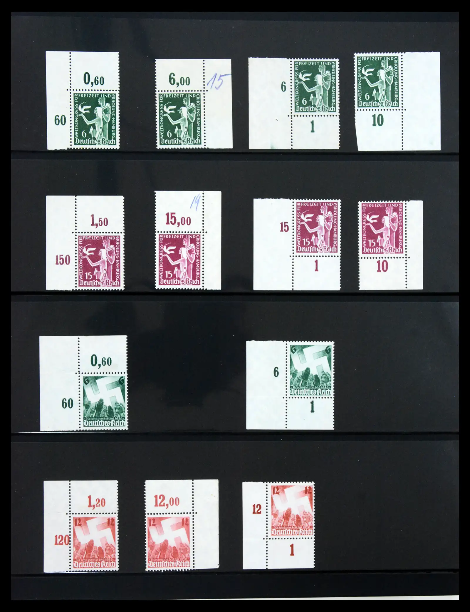 41100 0024 - Stamp collection 41100 Germany corner marginal stamps 1889-1945.