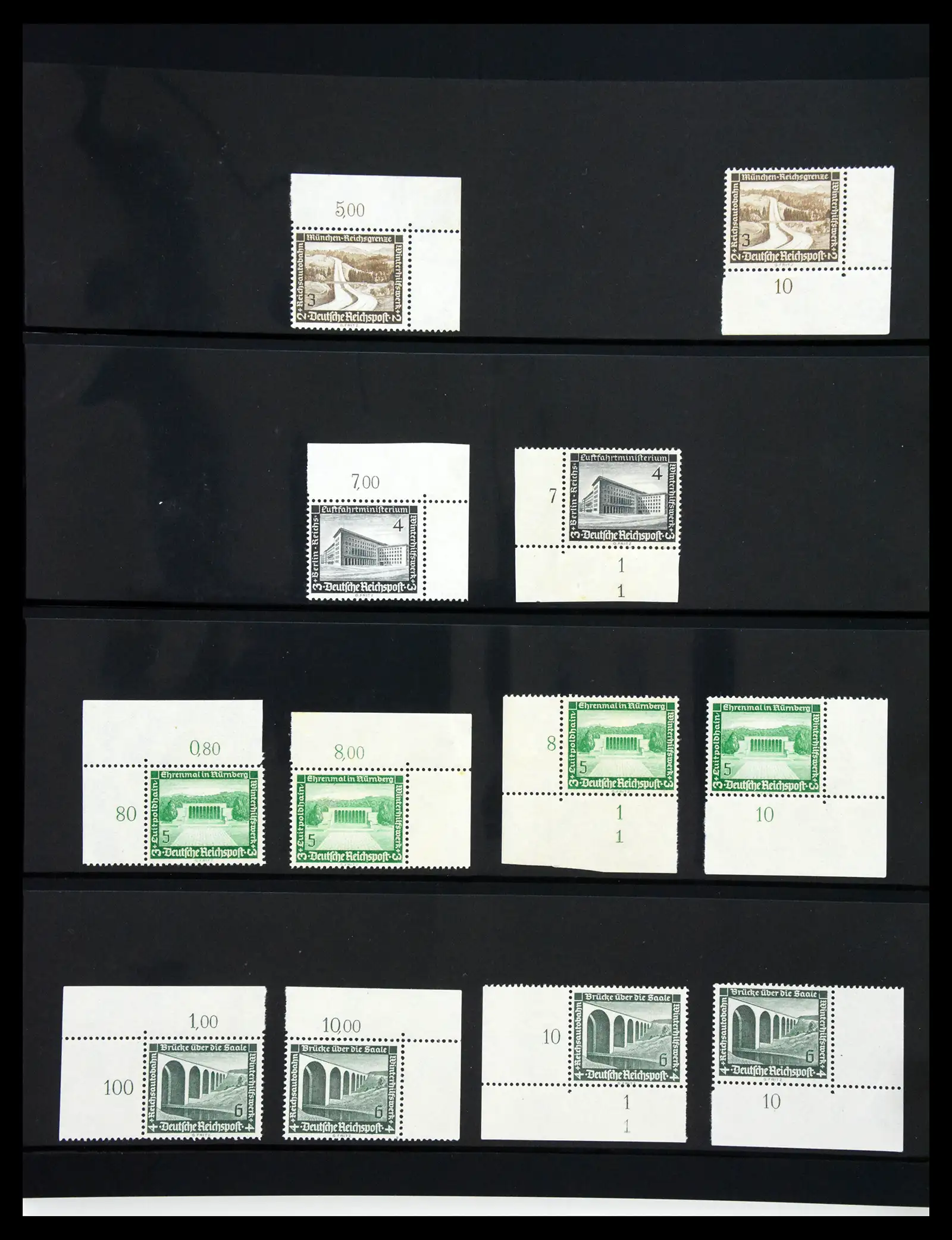 41100 0025 - Stamp collection 41100 Germany corner marginal stamps 1889-1945.