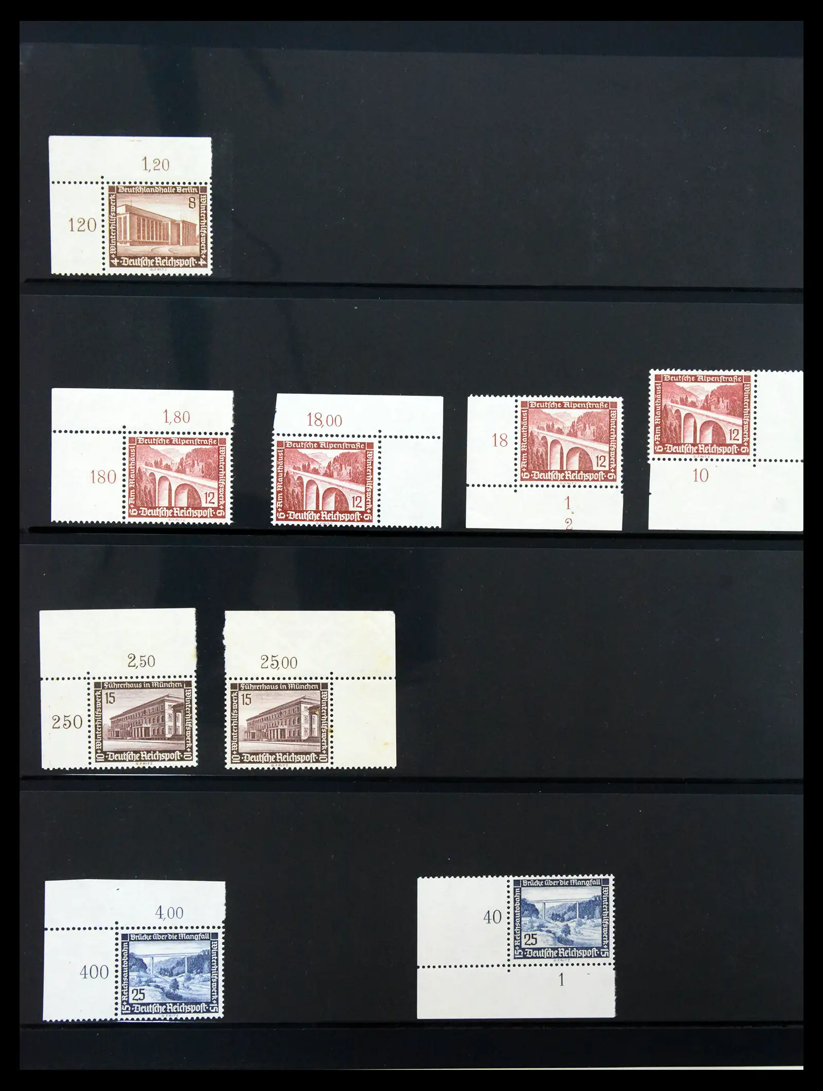 41100 0026 - Stamp collection 41100 Germany corner marginal stamps 1889-1945.