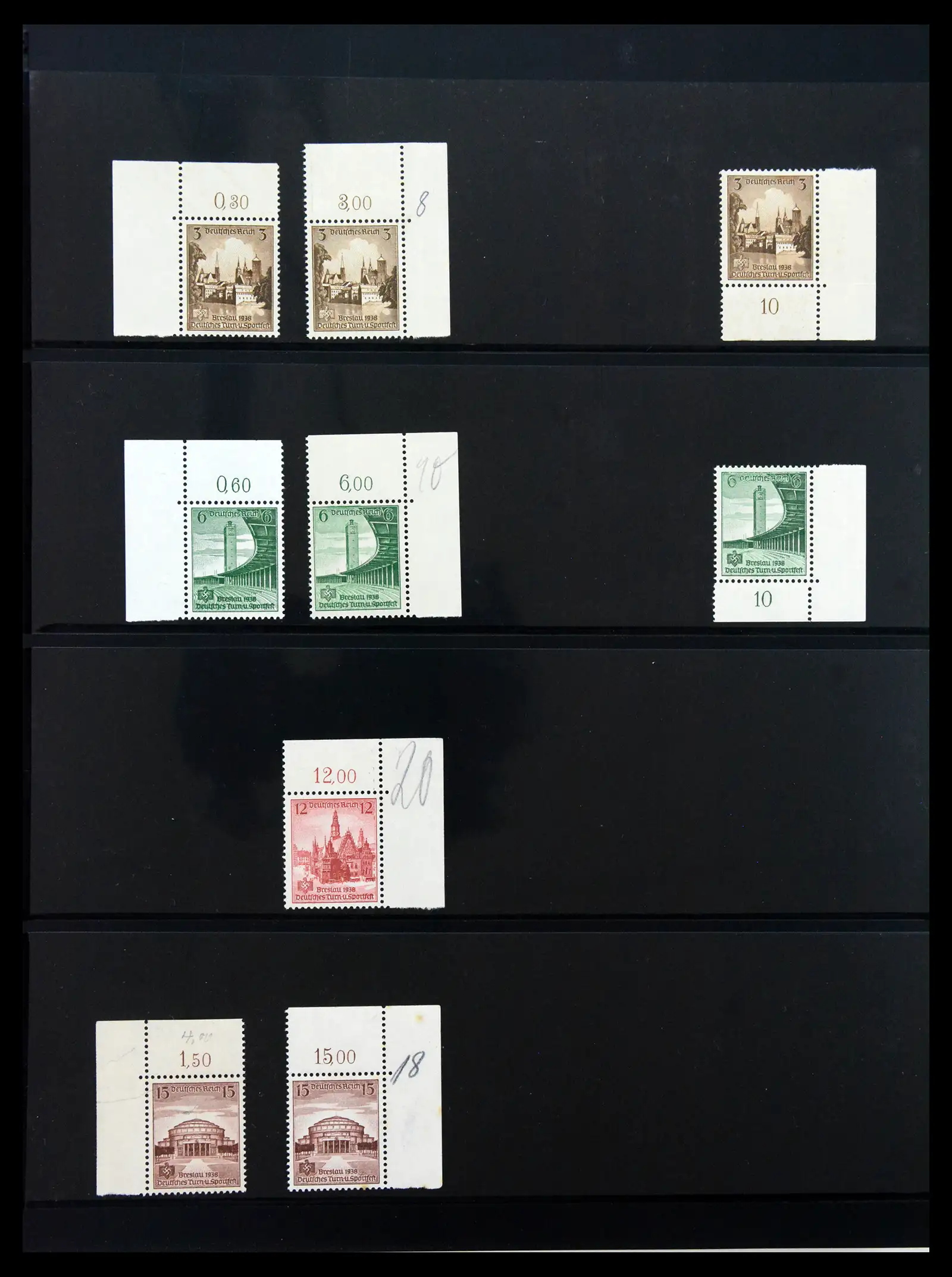 41100 0032 - Stamp collection 41100 Germany corner marginal stamps 1889-1945.
