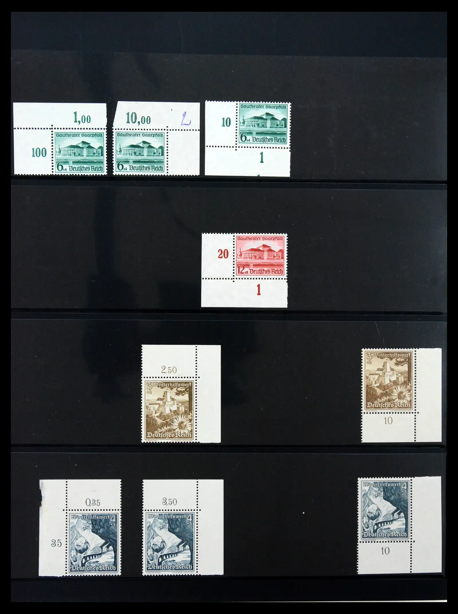 41100 0034 - Stamp collection 41100 Germany corner marginal stamps 1889-1945.