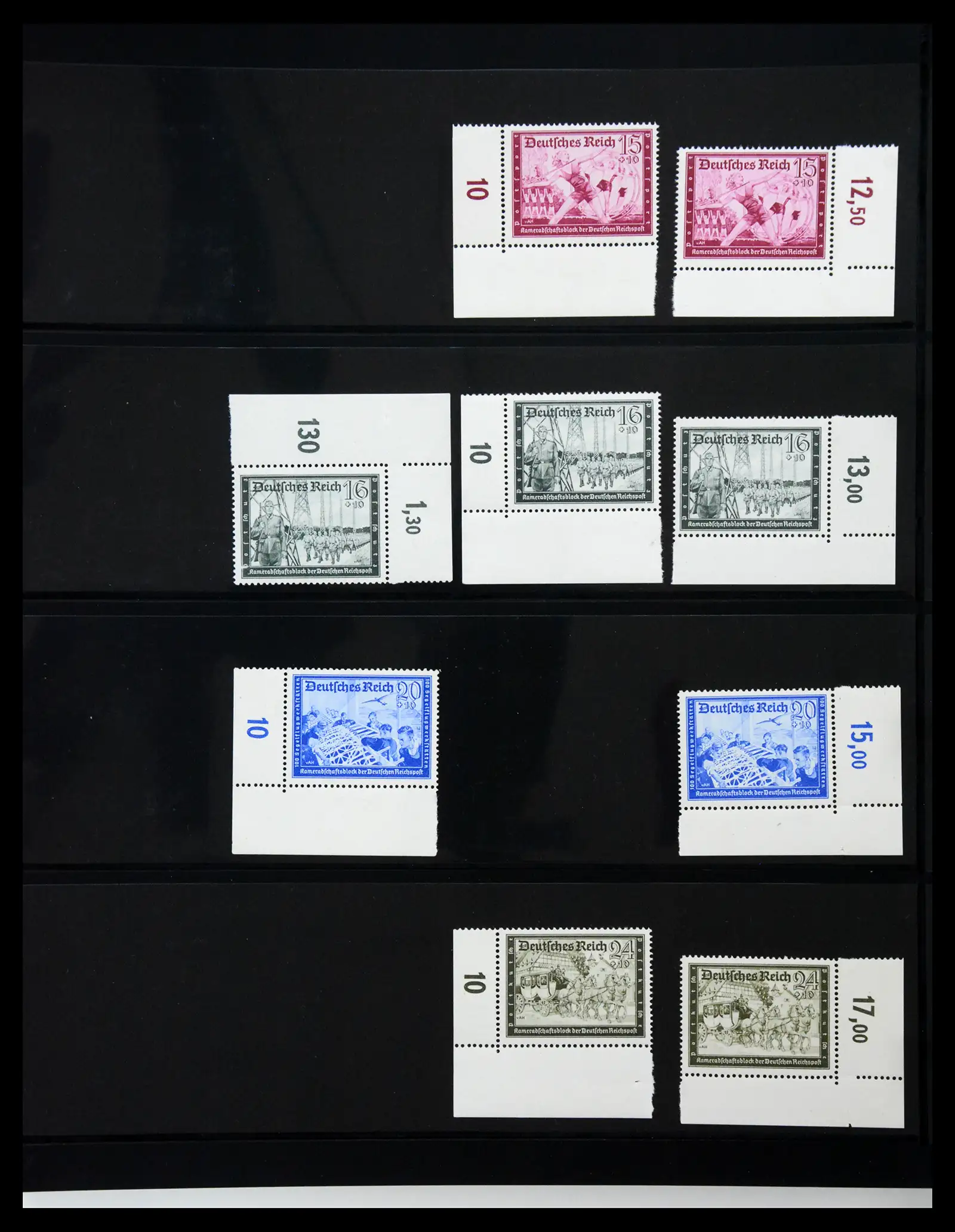 41100 0043 - Stamp collection 41100 Germany corner marginal stamps 1889-1945.