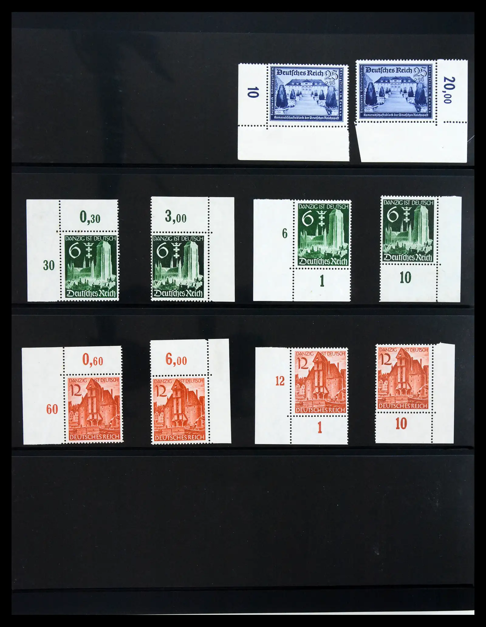 41100 0044 - Stamp collection 41100 Germany corner marginal stamps 1889-1945.