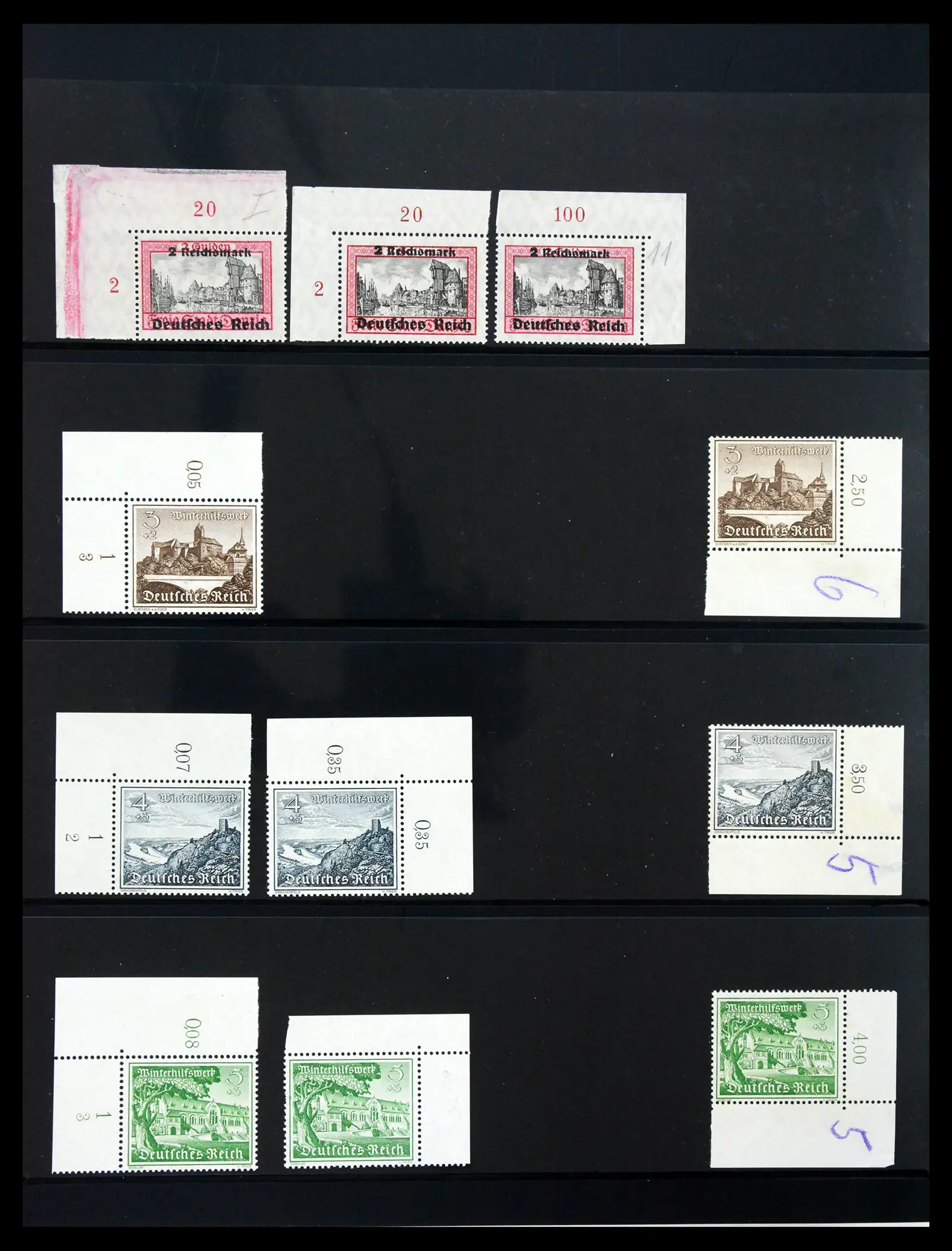 41100 0048 - Stamp collection 41100 Germany corner marginal stamps 1889-1945.