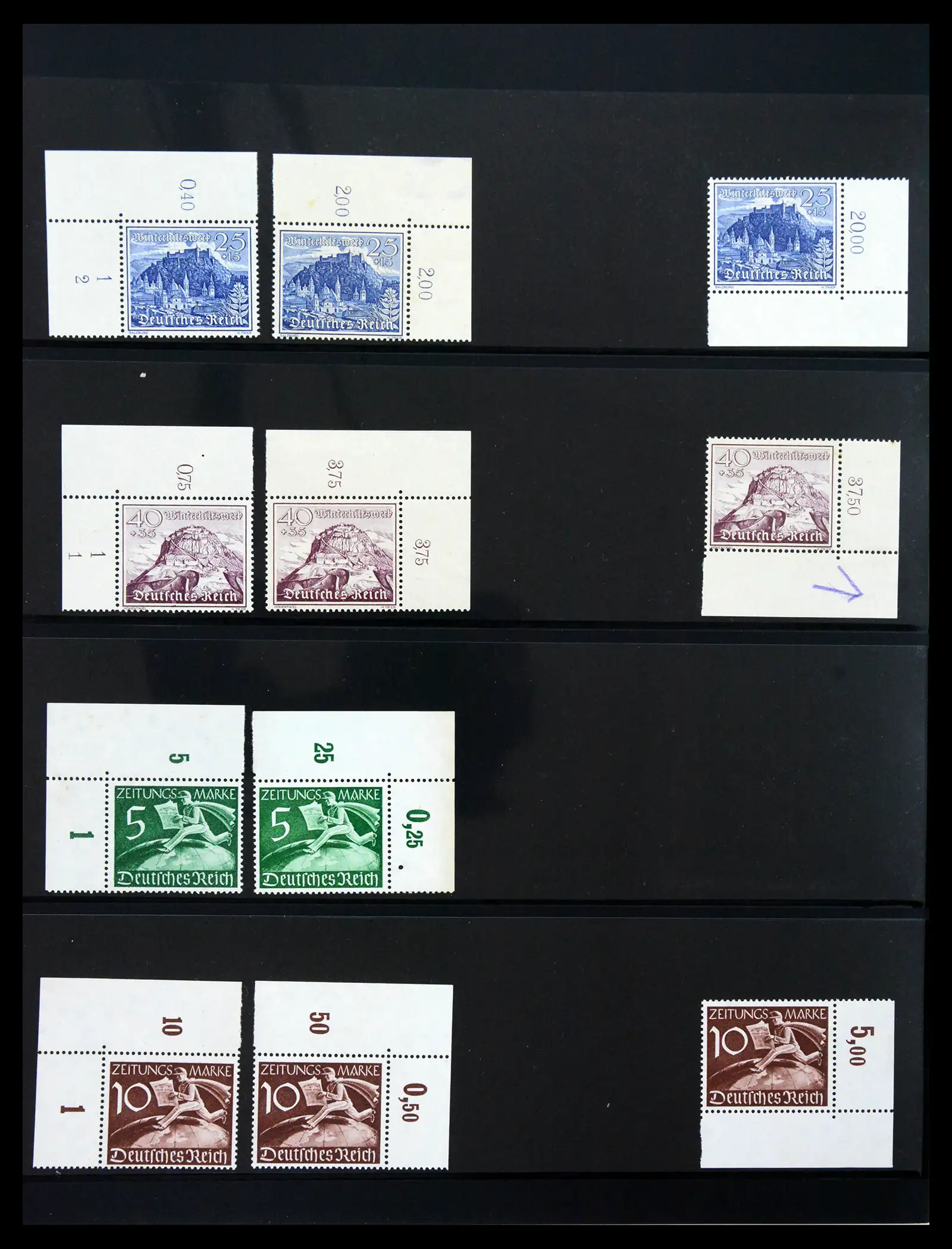 41100 0050 - Stamp collection 41100 Germany corner marginal stamps 1889-1945.