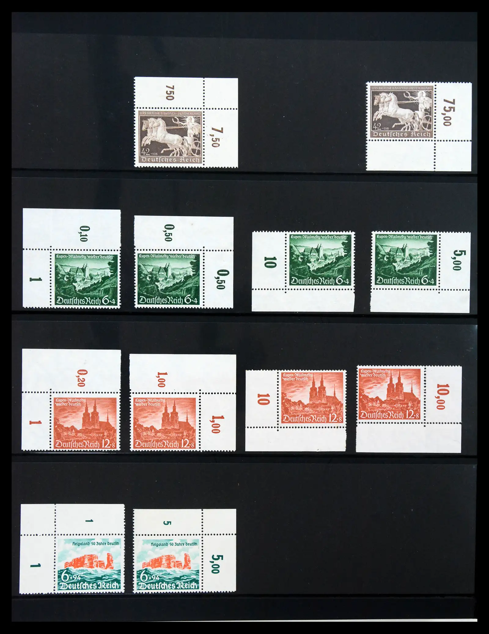 41100 0054 - Stamp collection 41100 Germany corner marginal stamps 1889-1945.