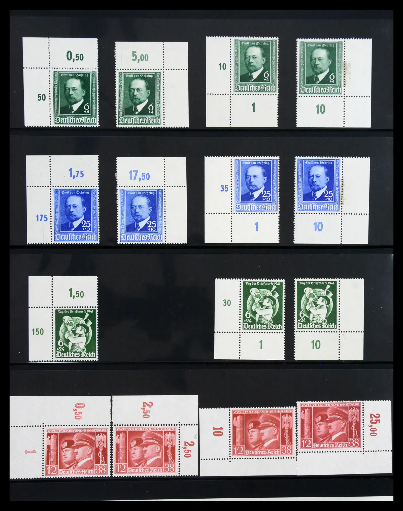 41100 0058 - Stamp collection 41100 Germany corner marginal stamps 1889-1945.