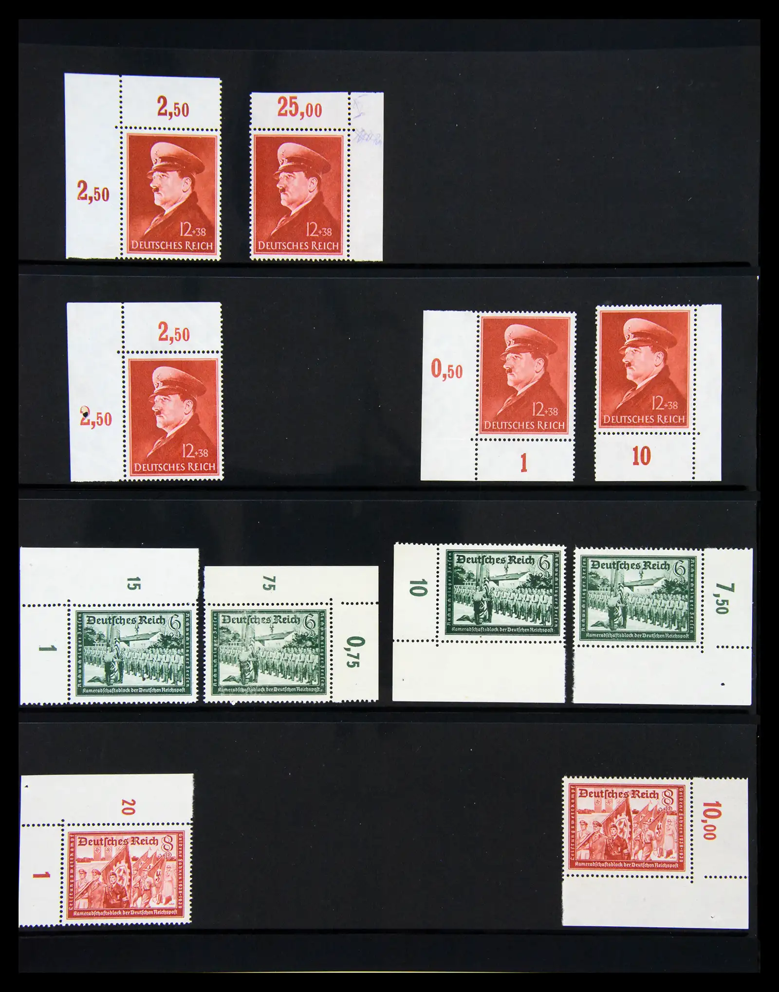 41100 0061 - Stamp collection 41100 Germany corner marginal stamps 1889-1945.