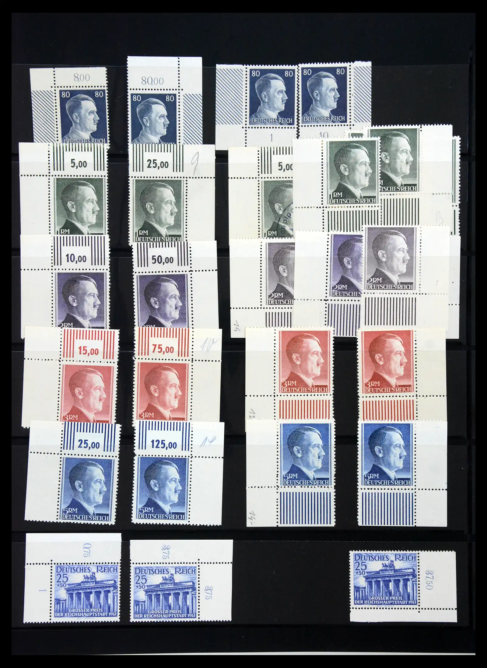 41100 0067 - Stamp collection 41100 Germany corner marginal stamps 1889-1945.