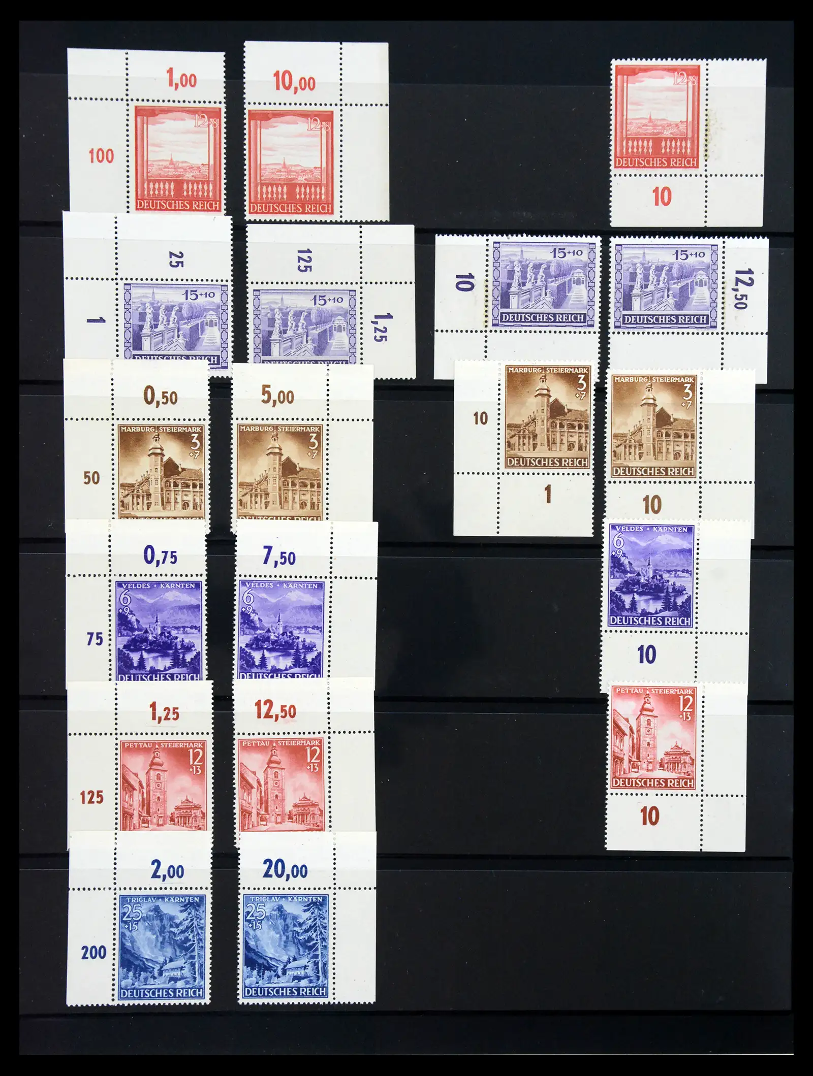 41100 0068 - Stamp collection 41100 Germany corner marginal stamps 1889-1945.