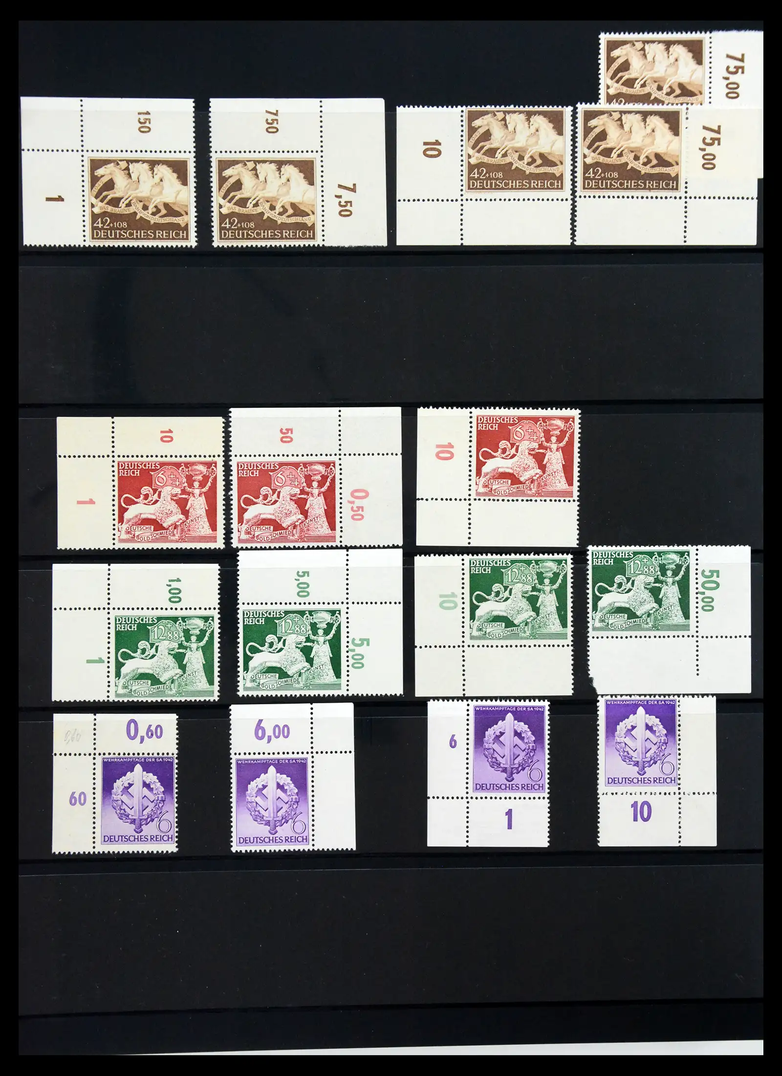 41100 0070 - Stamp collection 41100 Germany corner marginal stamps 1889-1945.