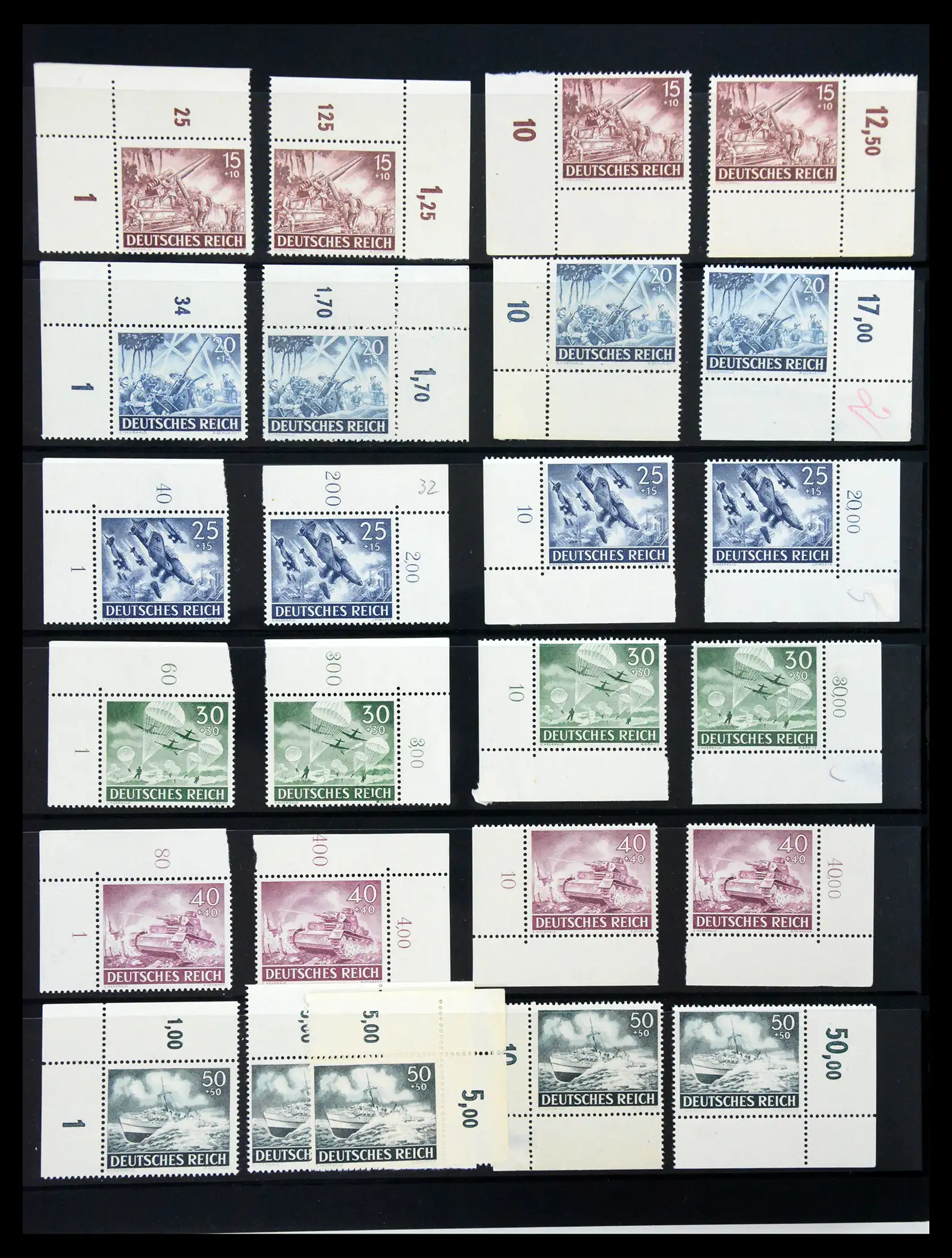 41100 0076 - Stamp collection 41100 Germany corner marginal stamps 1889-1945.