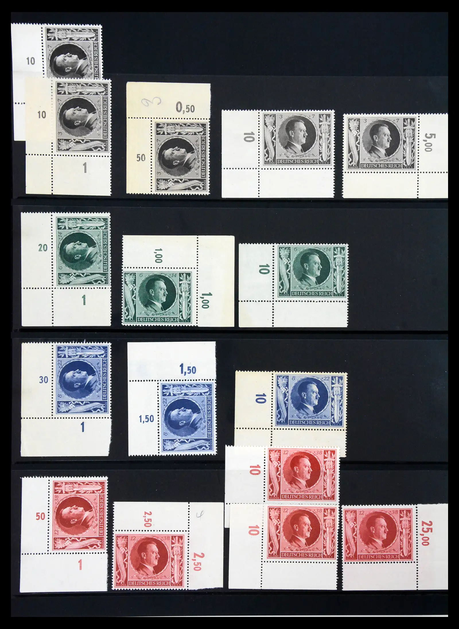 41100 0078 - Stamp collection 41100 Germany corner marginal stamps 1889-1945.