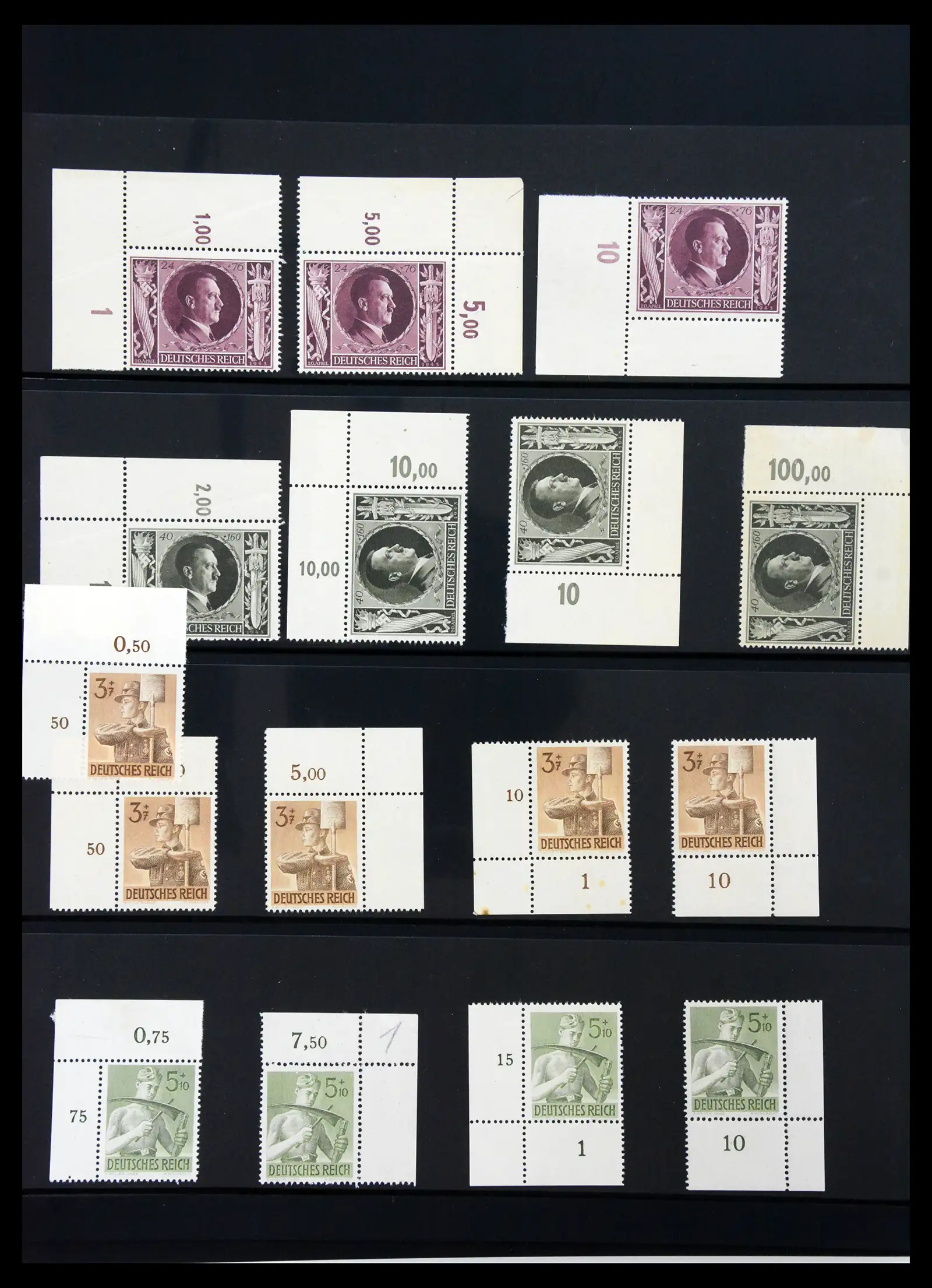 41100 0079 - Stamp collection 41100 Germany corner marginal stamps 1889-1945.