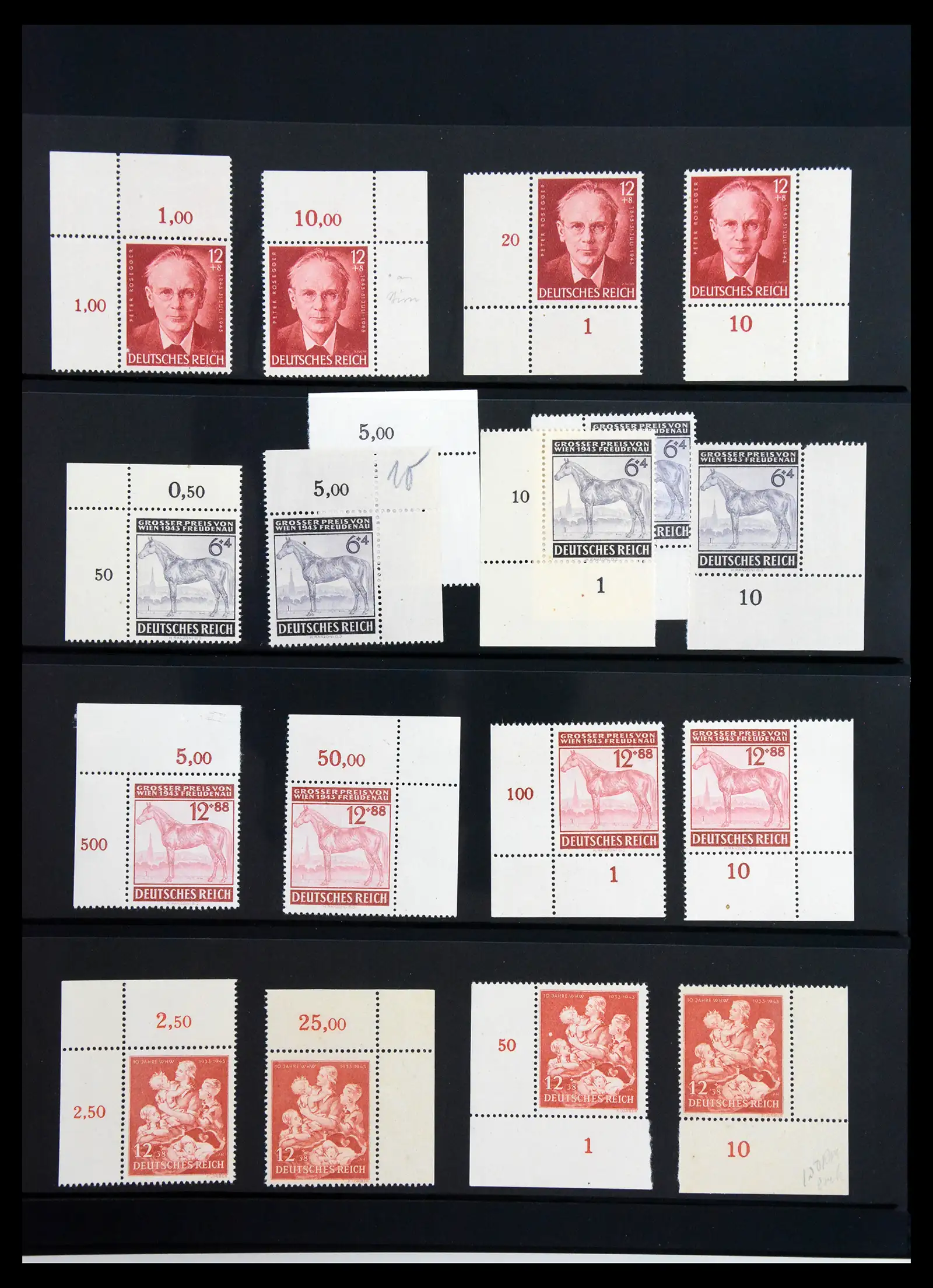 41100 0081 - Stamp collection 41100 Germany corner marginal stamps 1889-1945.