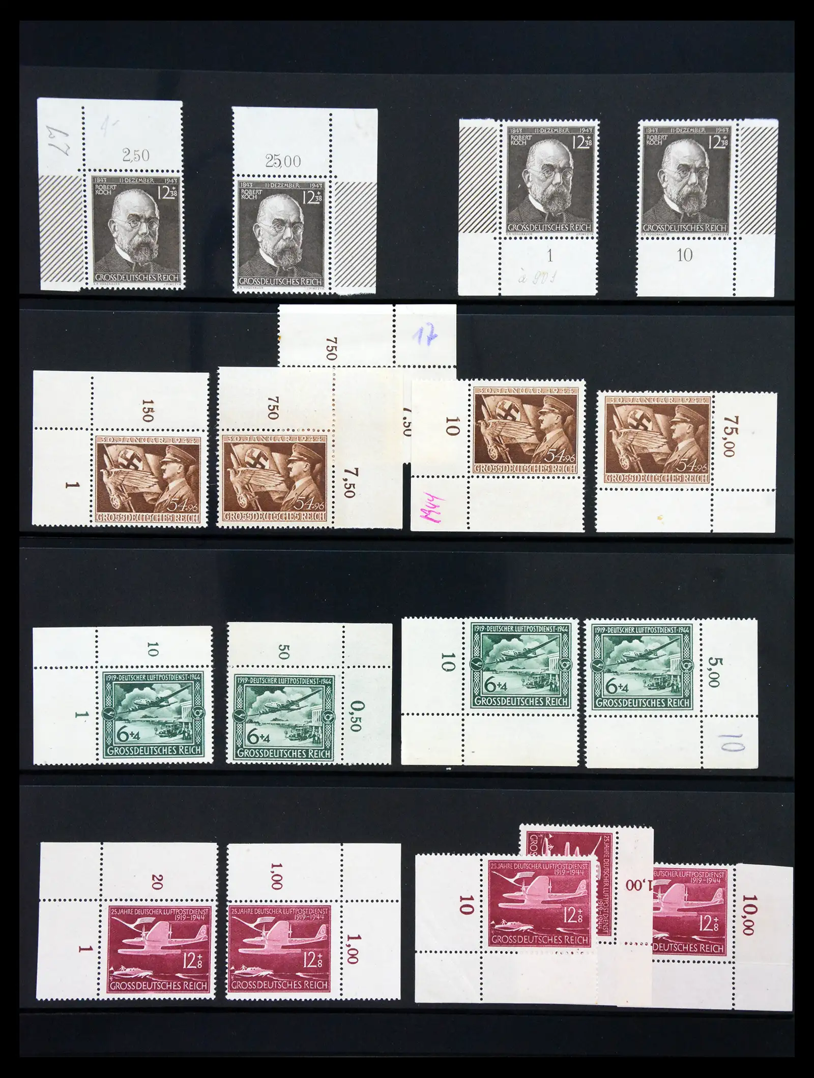 41100 0083 - Stamp collection 41100 Germany corner marginal stamps 1889-1945.