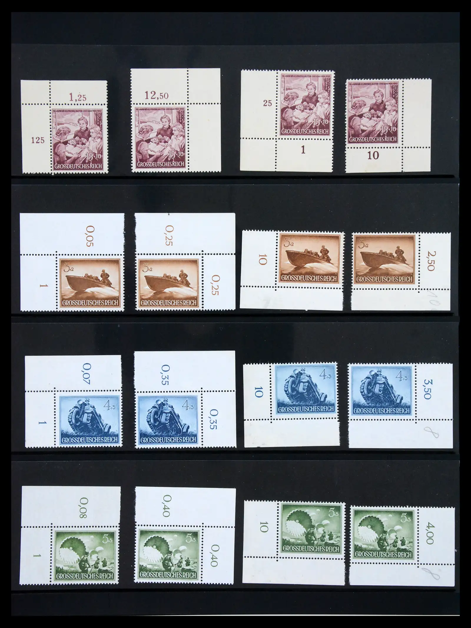 41100 0085 - Stamp collection 41100 Germany corner marginal stamps 1889-1945.