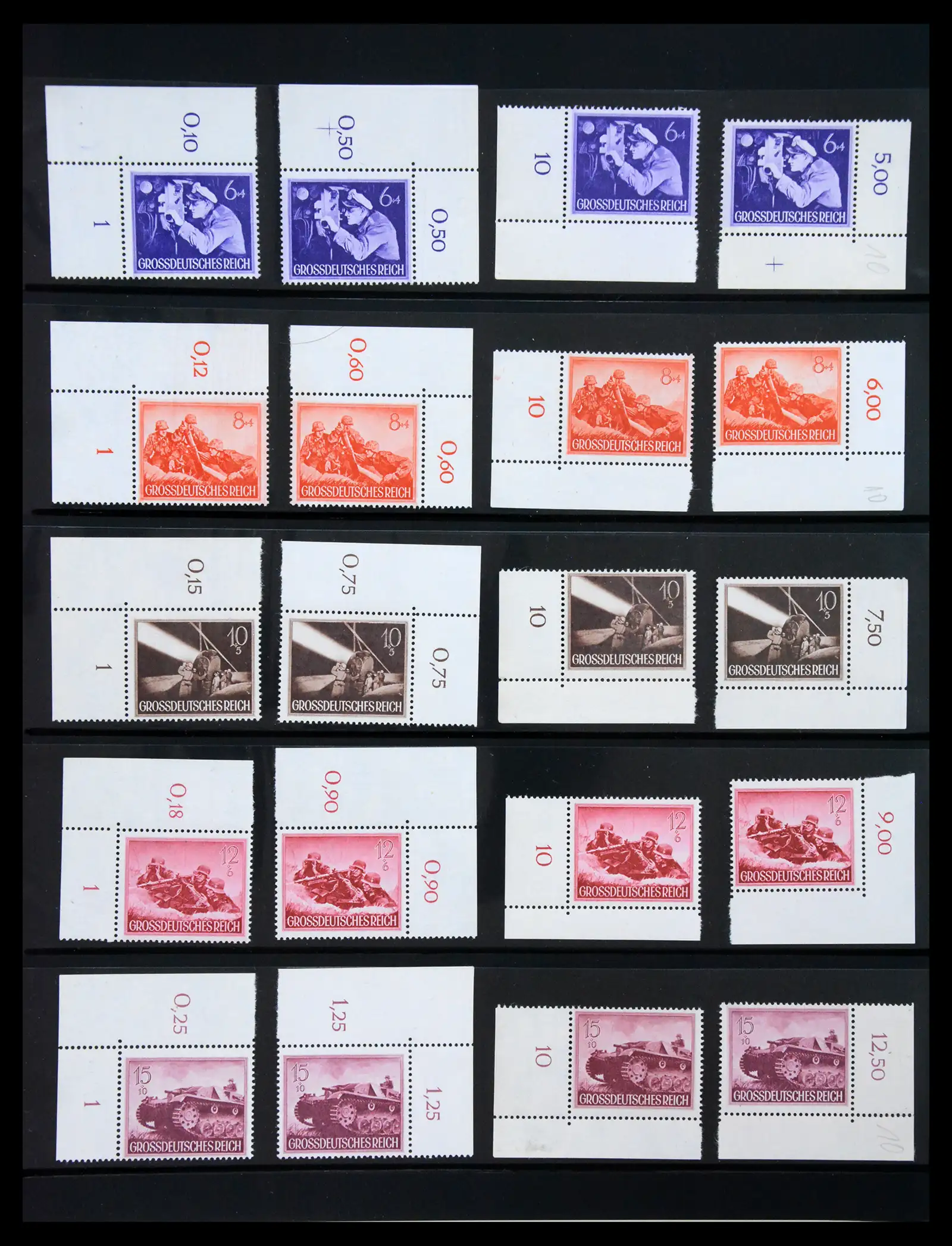 41100 0086 - Stamp collection 41100 Germany corner marginal stamps 1889-1945.
