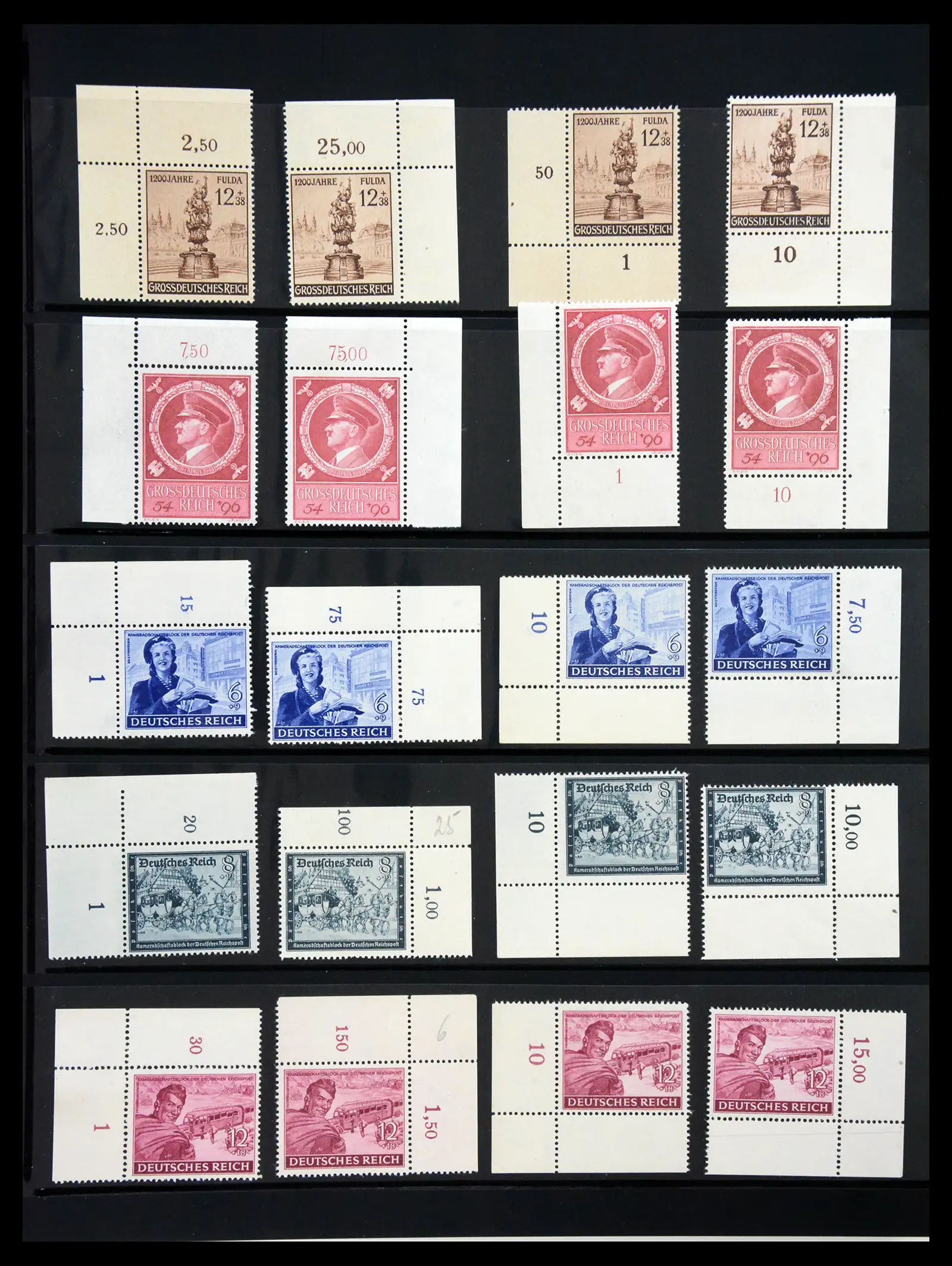 41100 0088 - Stamp collection 41100 Germany corner marginal stamps 1889-1945.