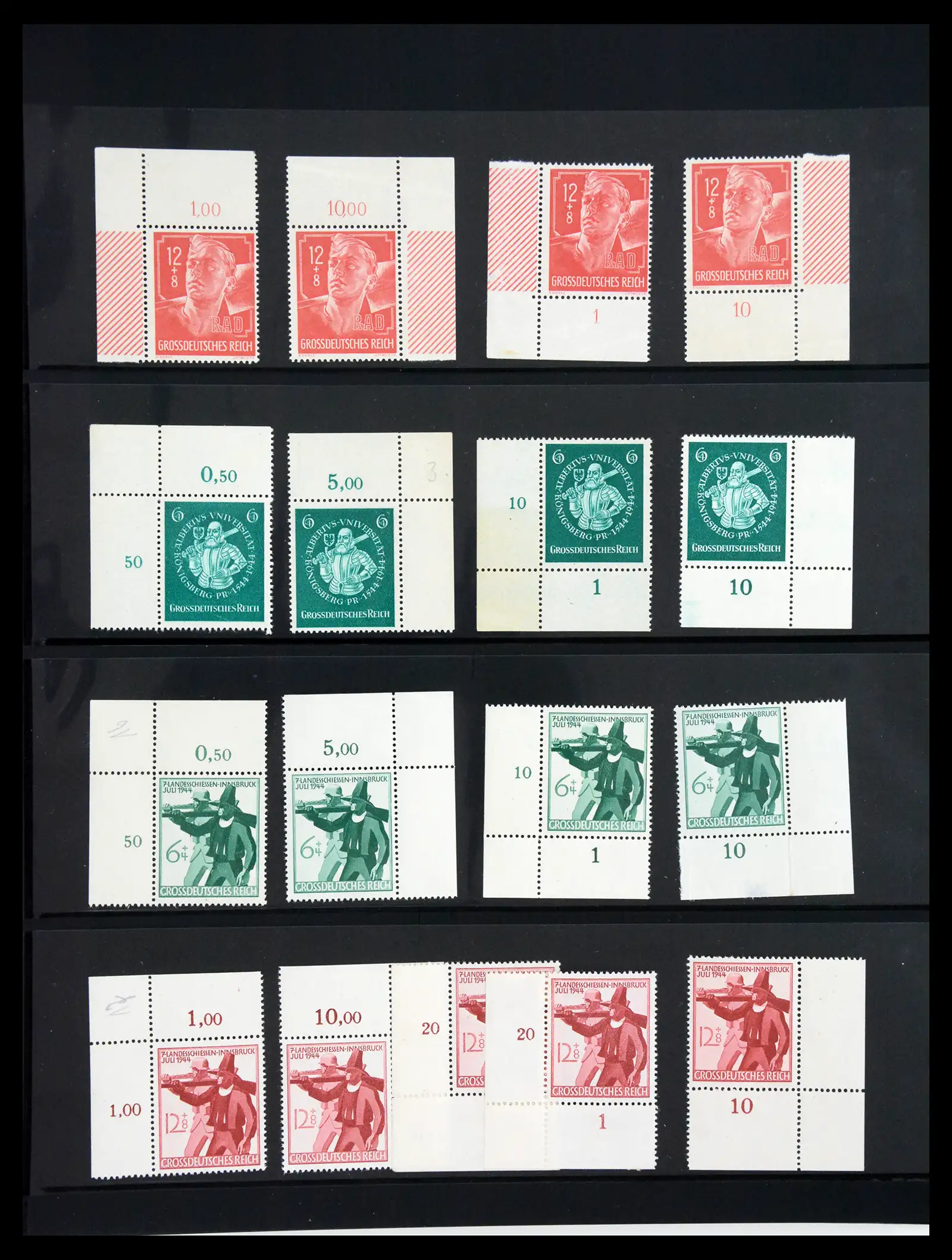 41100 0090 - Stamp collection 41100 Germany corner marginal stamps 1889-1945.