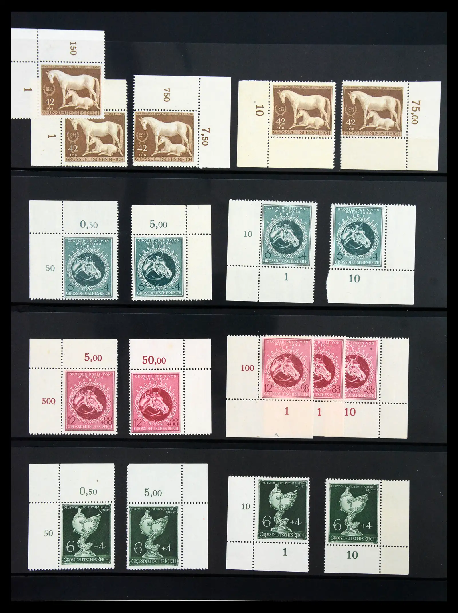 41100 0091 - Stamp collection 41100 Germany corner marginal stamps 1889-1945.
