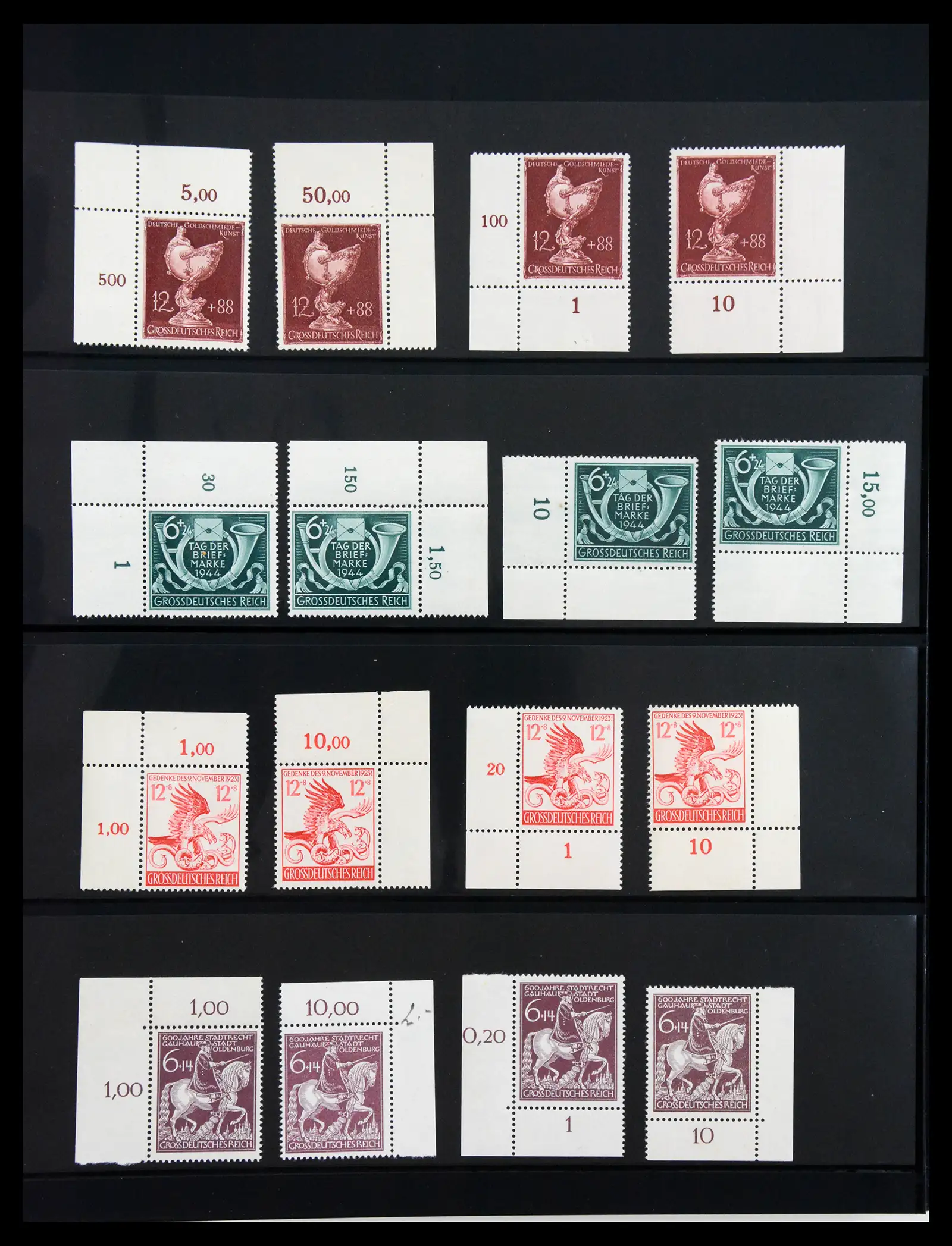 41100 0092 - Stamp collection 41100 Germany corner marginal stamps 1889-1945.