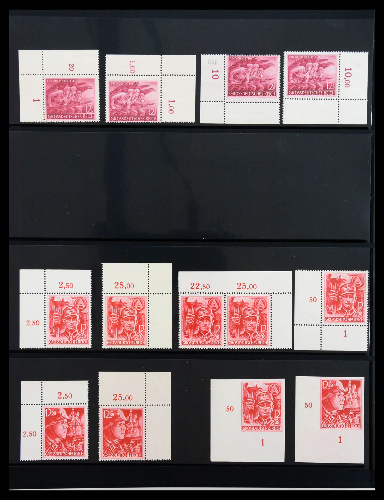 41100 0093 - Stamp collection 41100 Germany corner marginal stamps 1889-1945.