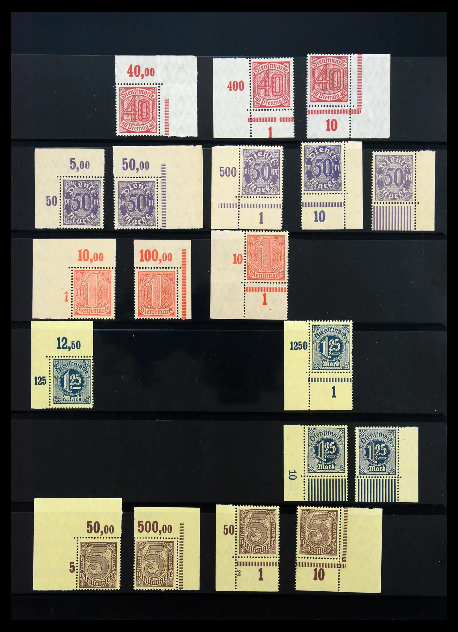 41100 0097 - Stamp collection 41100 Germany corner marginal stamps 1889-1945.