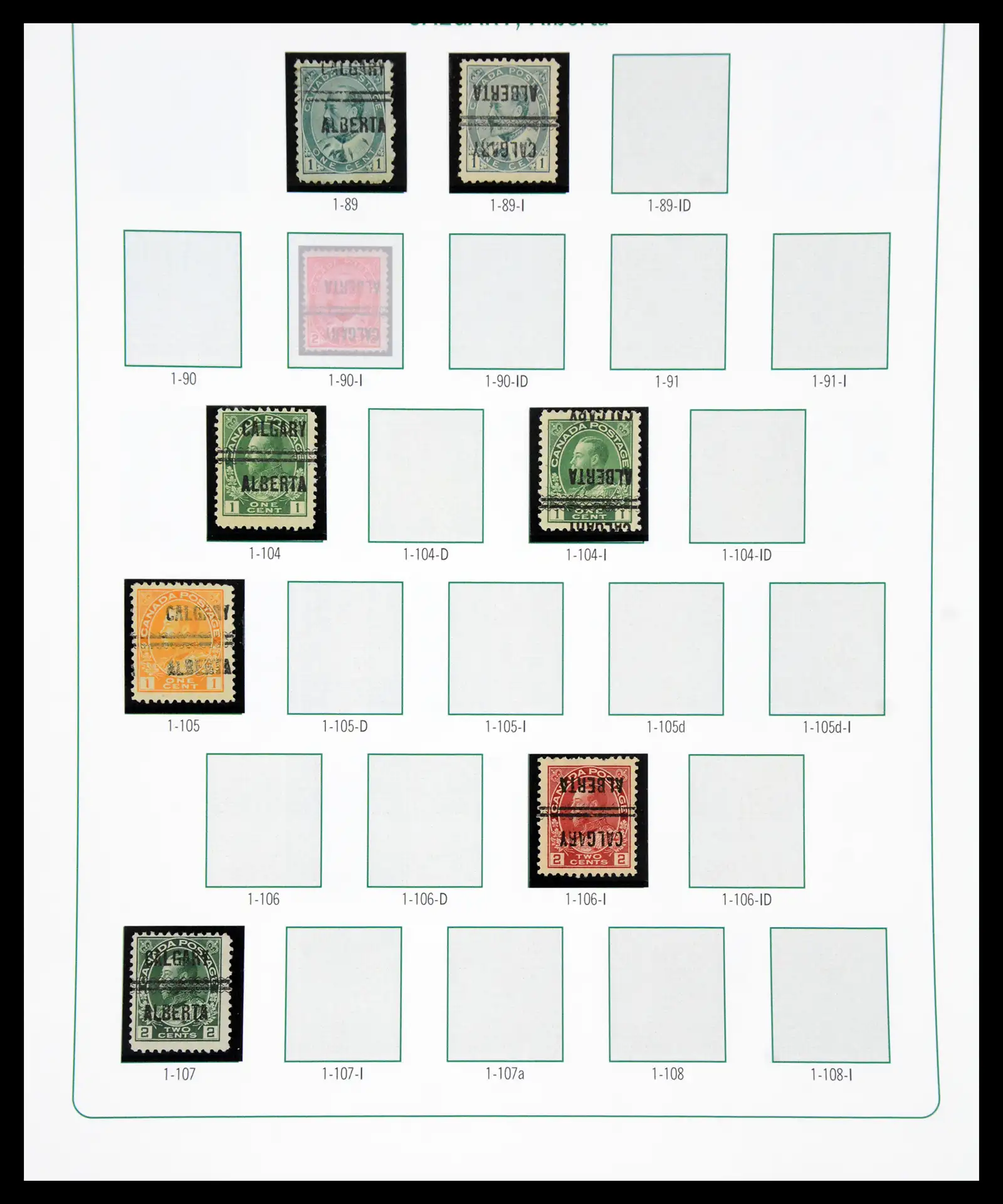 41101 0045 - Stamp collection 41101 Canada precancels.