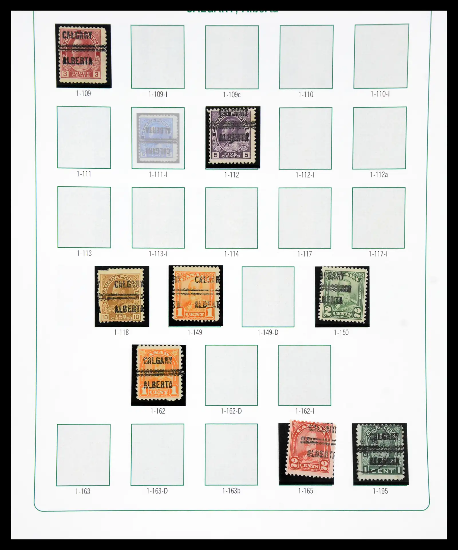 41101 0046 - Stamp collection 41101 Canada precancels.