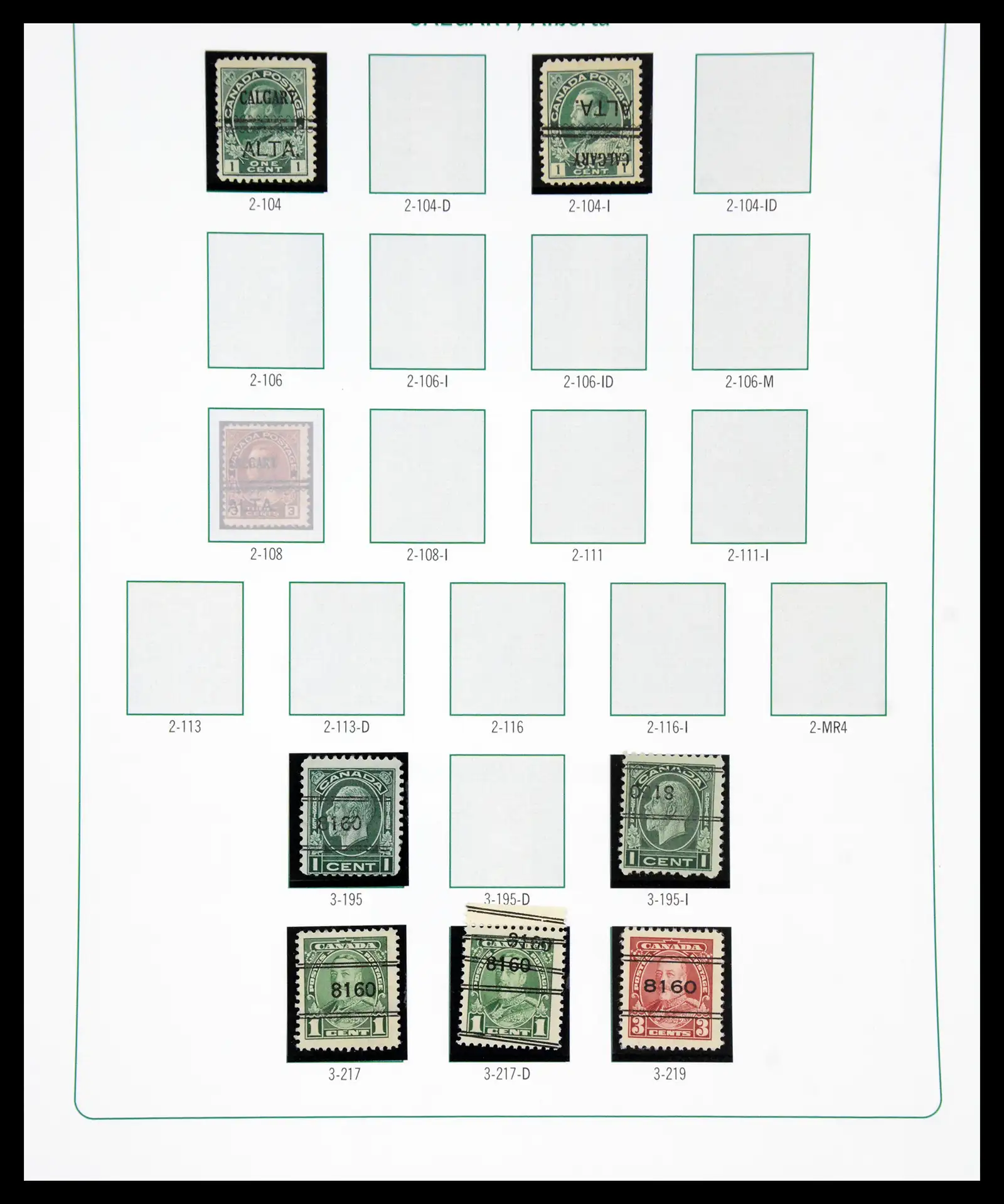 41101 0047 - Stamp collection 41101 Canada precancels.
