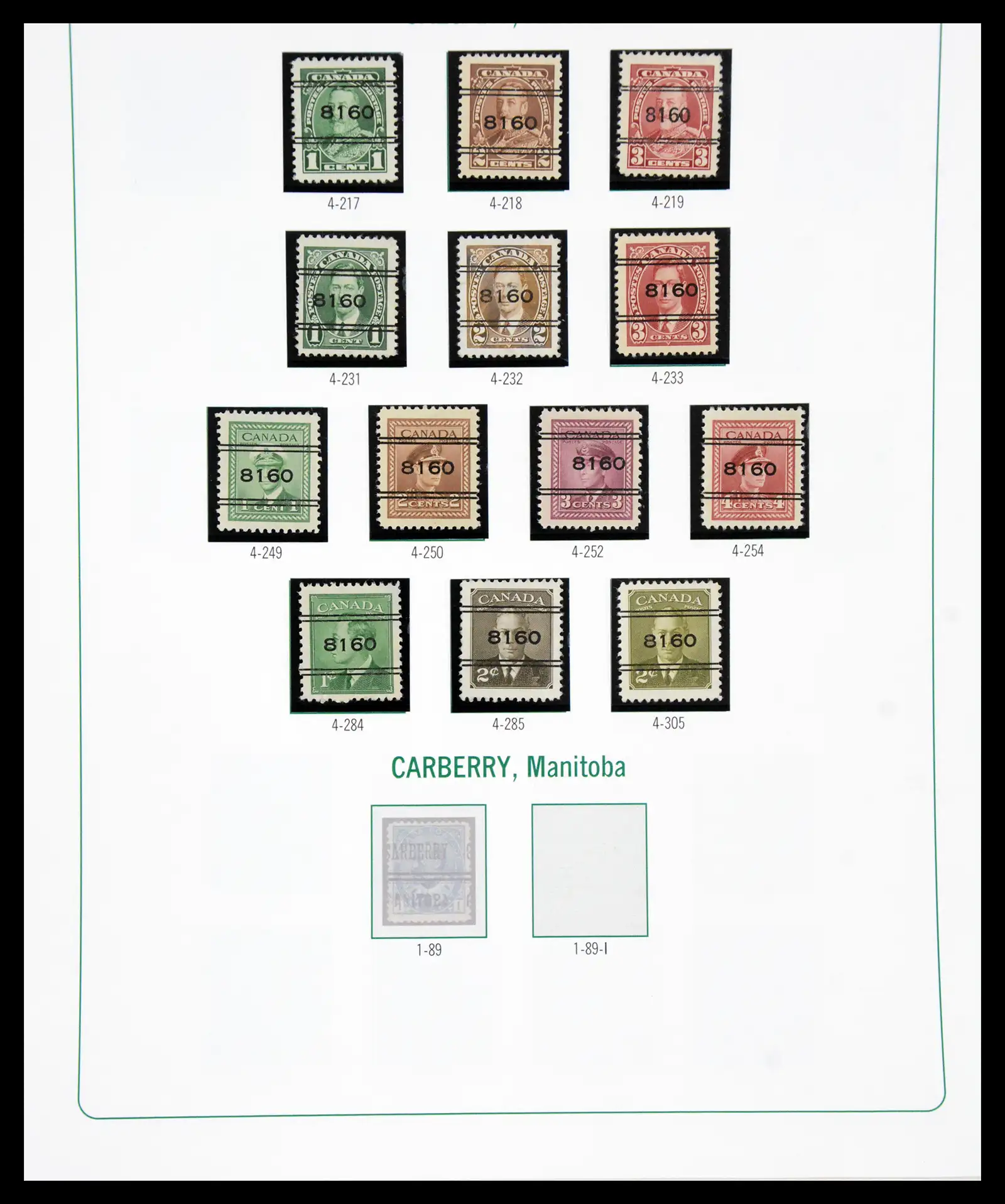 41101 0048 - Stamp collection 41101 Canada precancels.